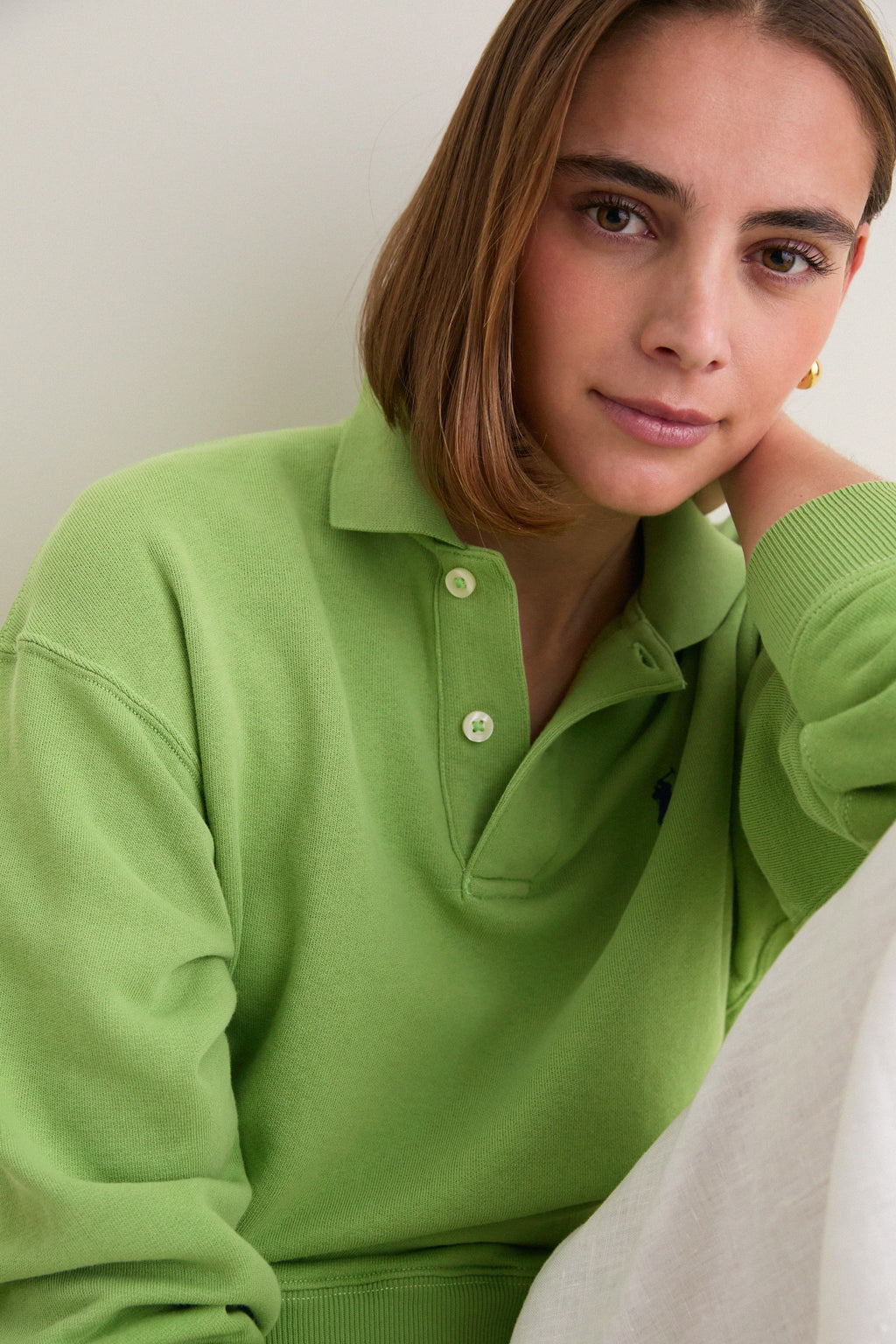 Parakeet Green Island Fleece Knit Polo