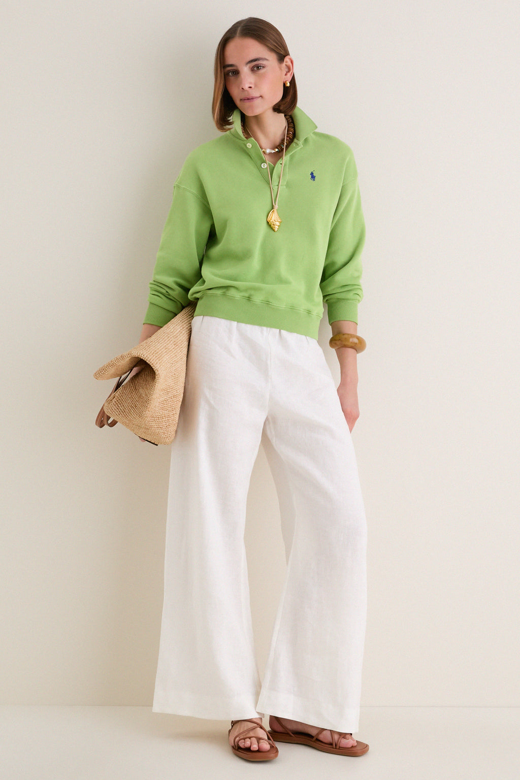 Parakeet Green Island Fleece Knit Polo
