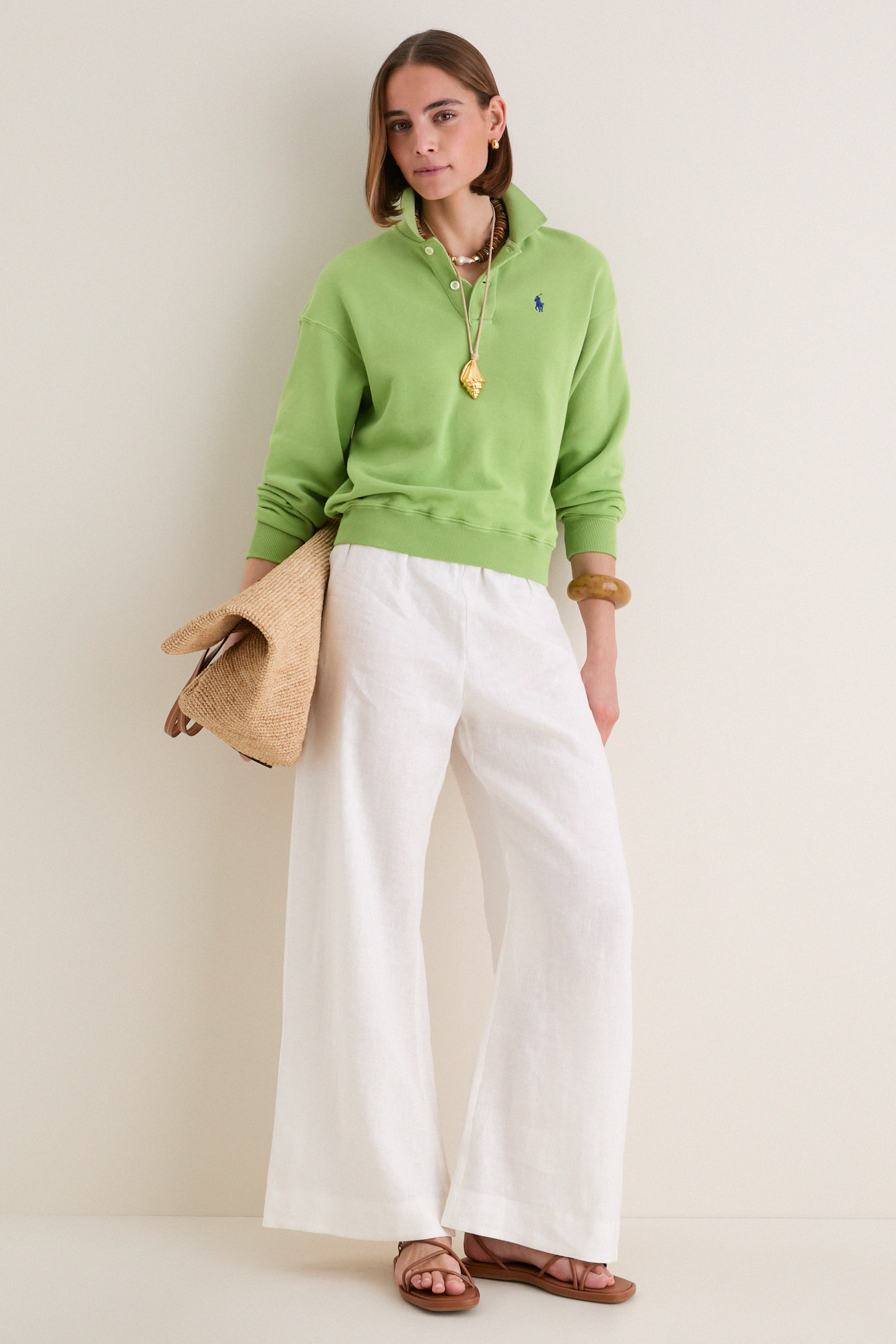 Parakeet Green Island Fleece Knit Polo