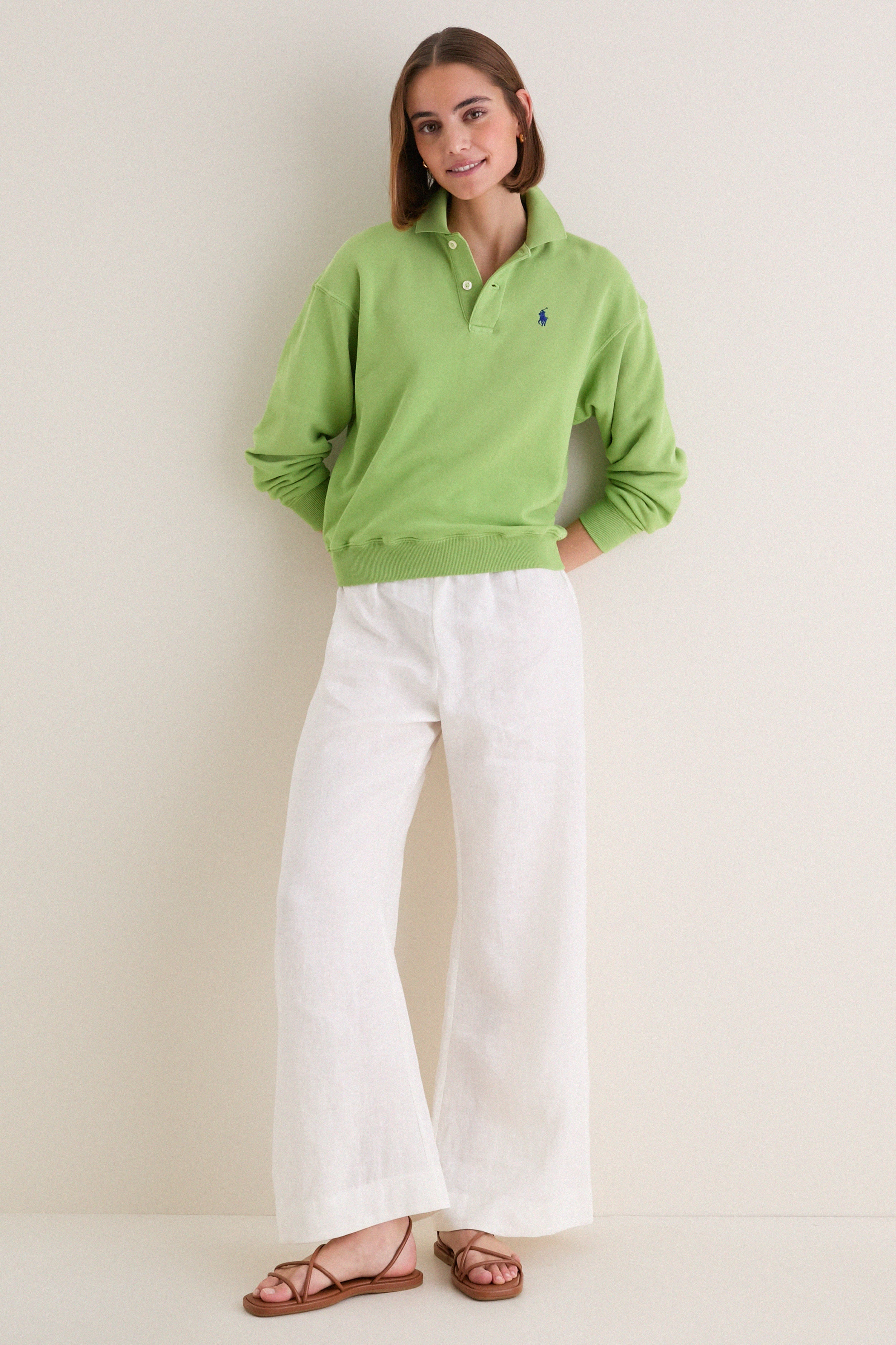 Parakeet Green Island Fleece Knit Polo