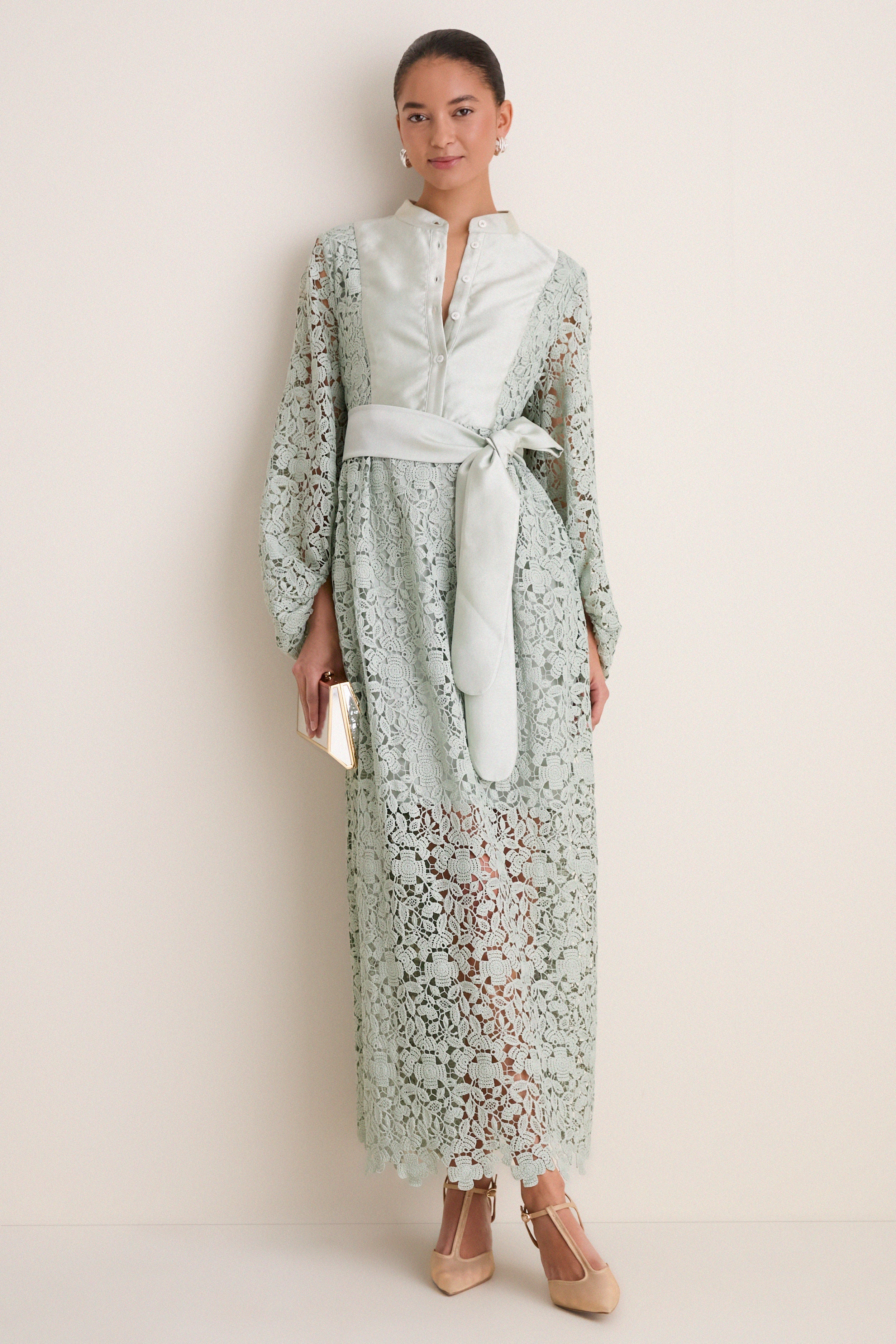 Sage Lace Calliope Dress