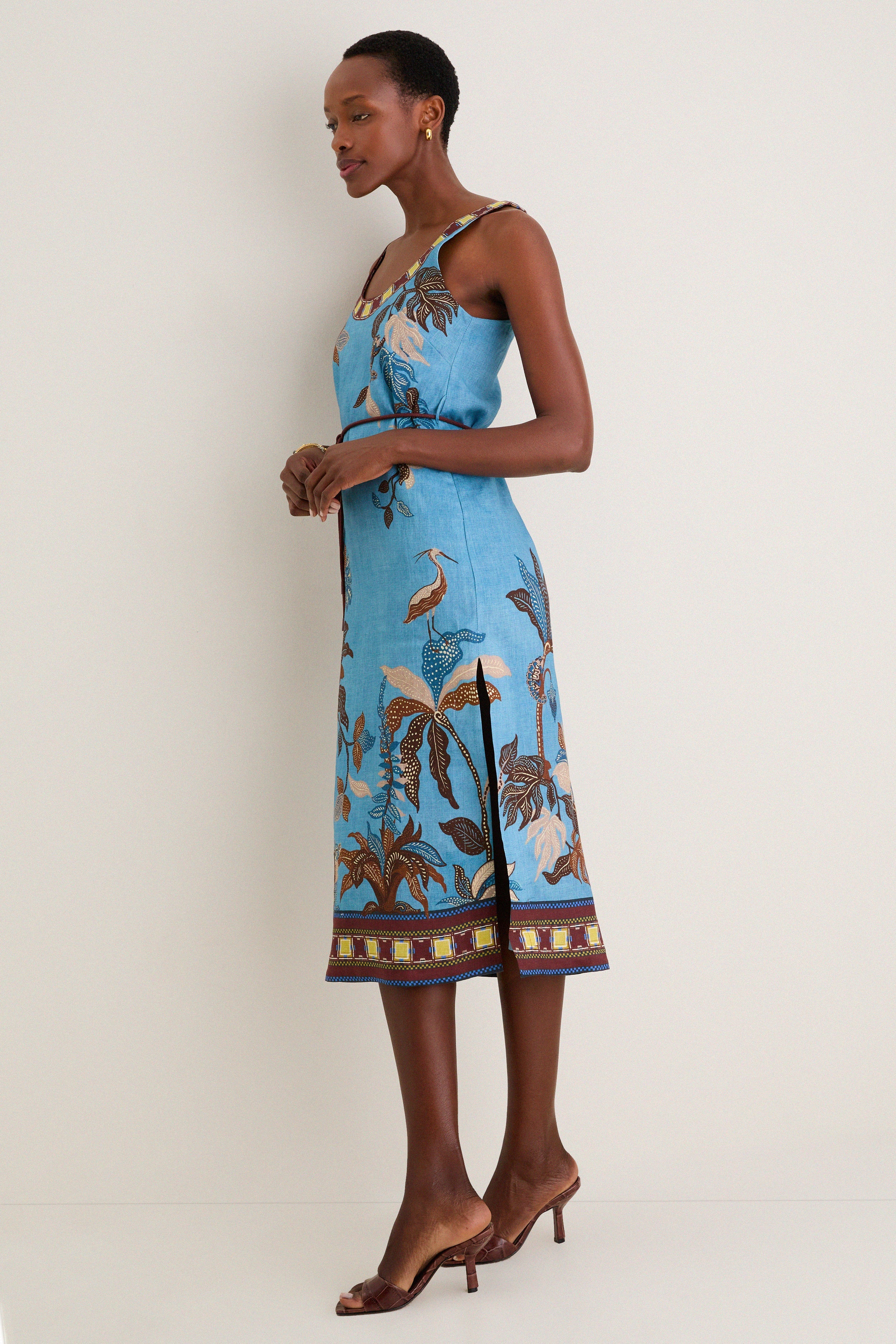 Multi Georgie Sleeveless Midi Dress