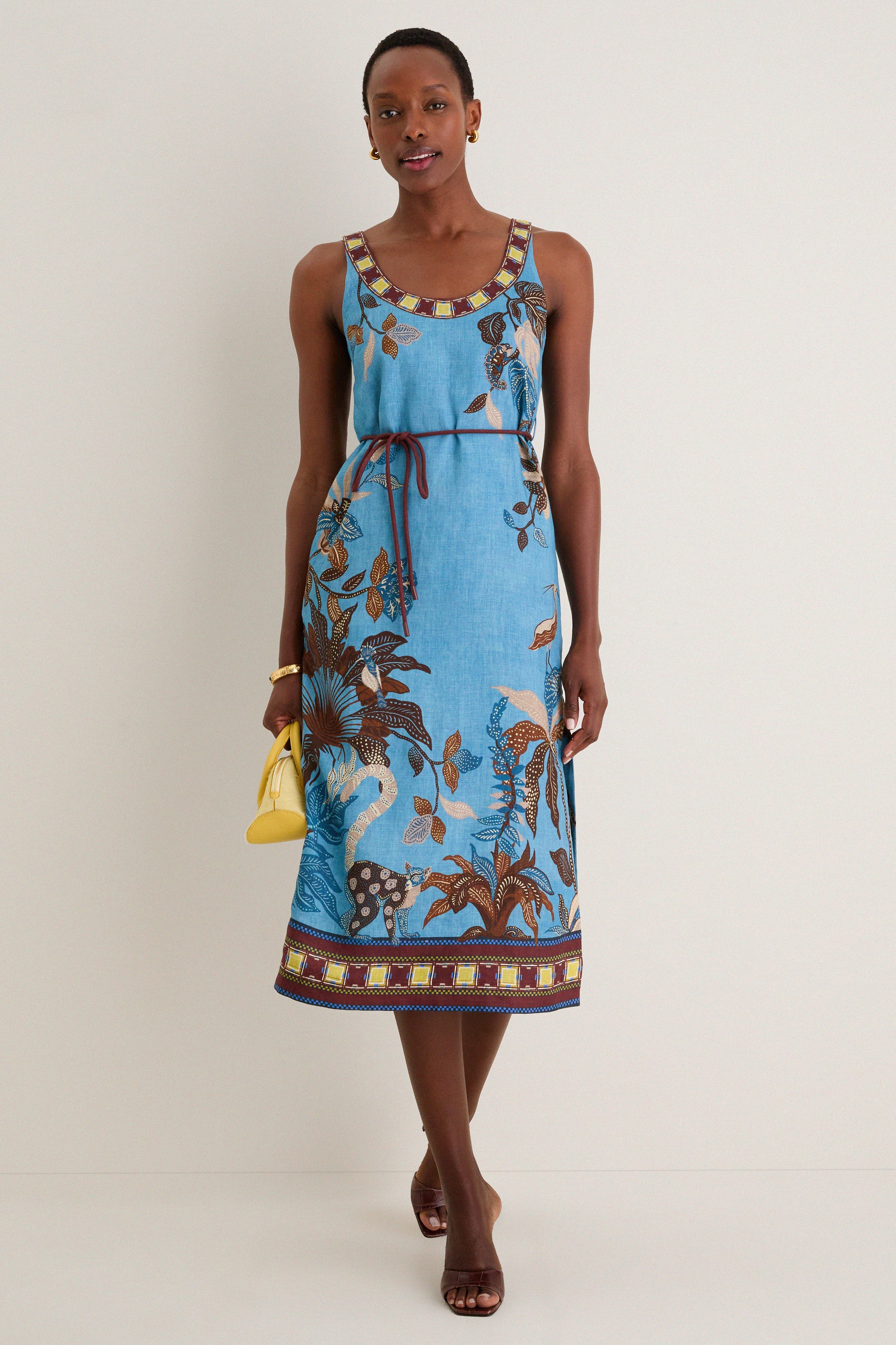 Multi Georgie Sleeveless Midi Dress