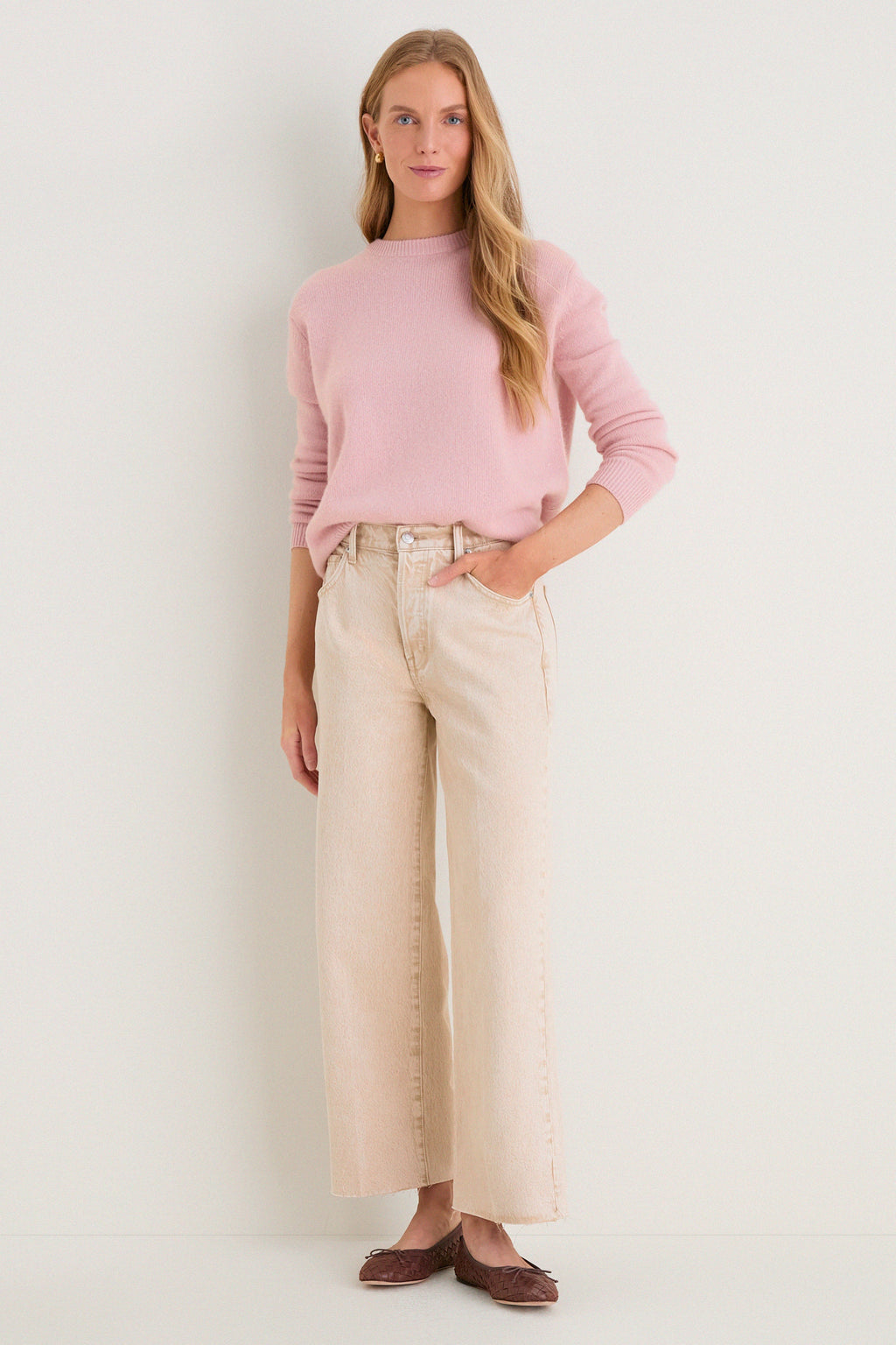 Dune High Rise Bowed Wide Leg Tate Crop