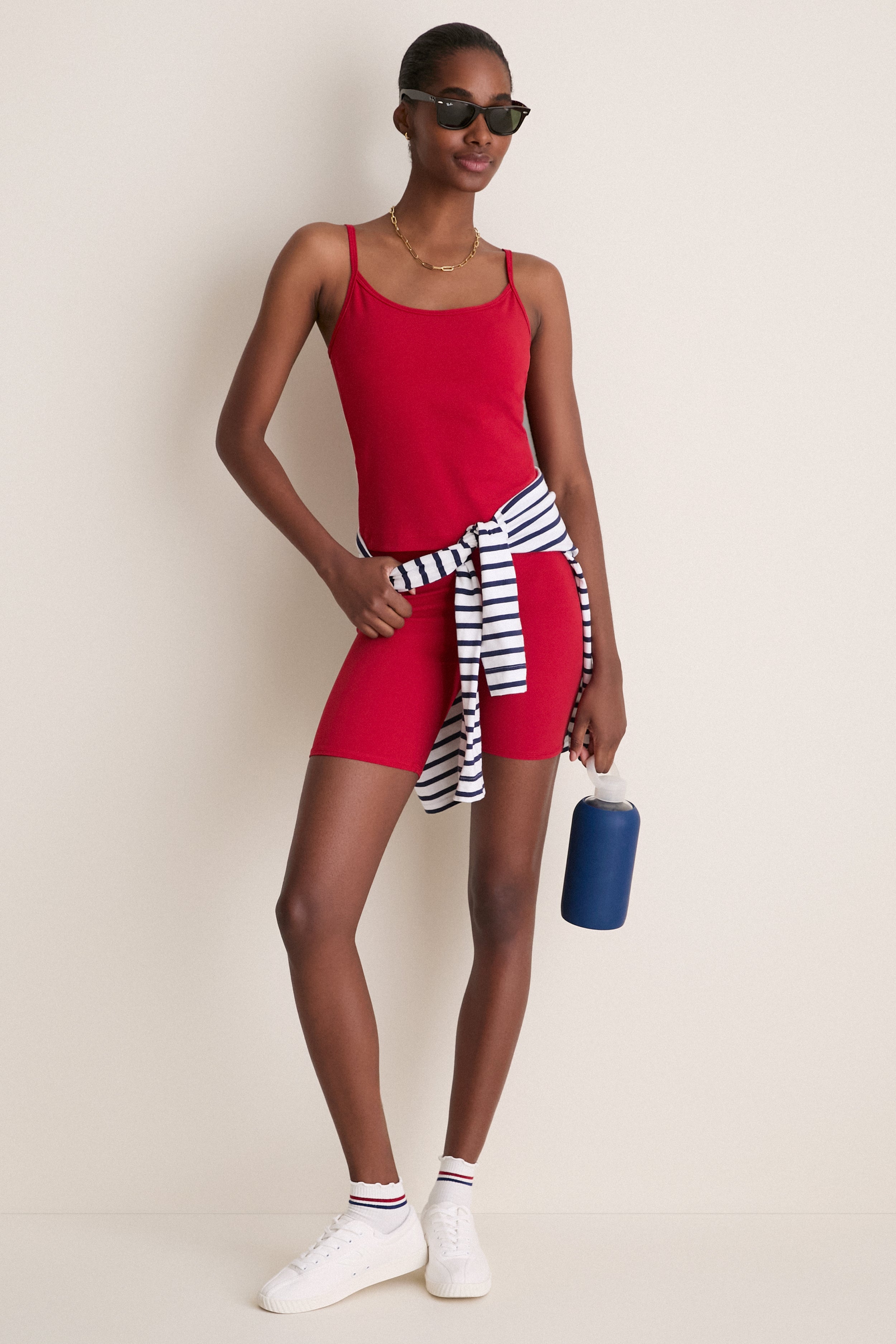 Red Compression Spandex Sofia Cami