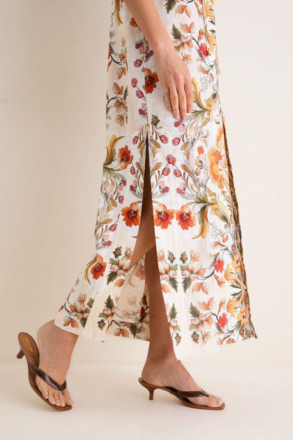 Sun Fire Garden Cream Calista Dress