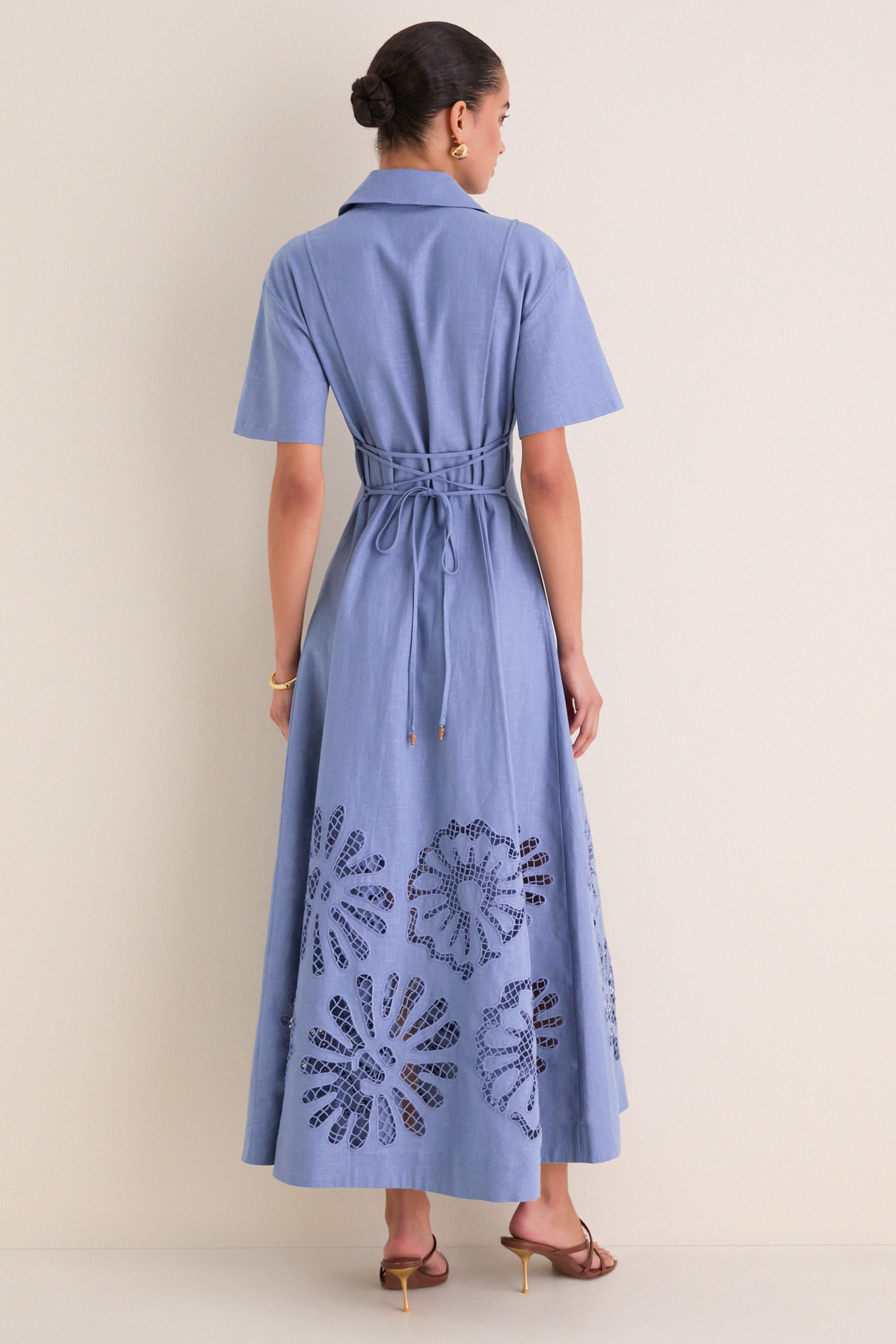 Delphinium Analise Shirt Midi Dress