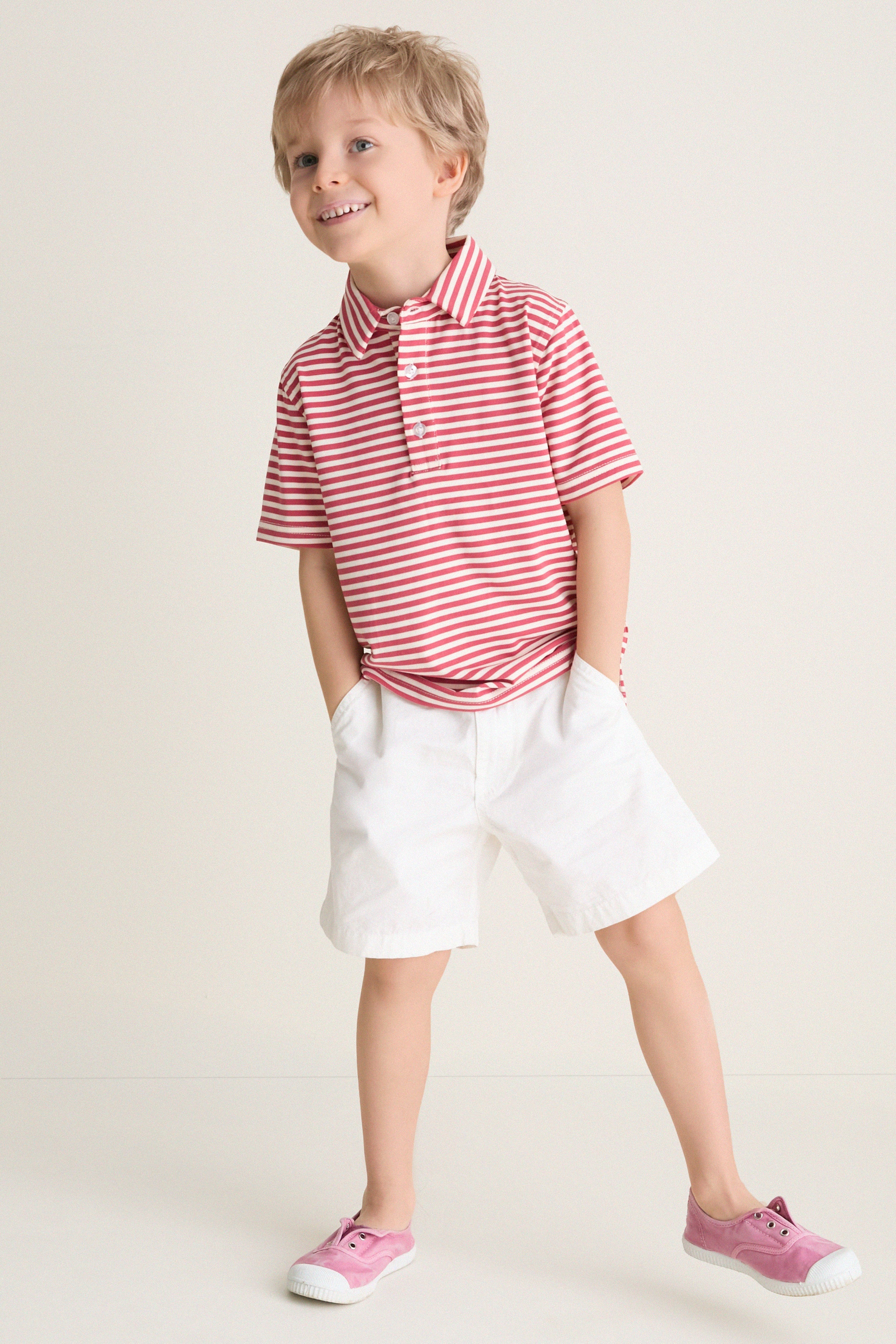 Nantucket Red and Creme Le Club Polo