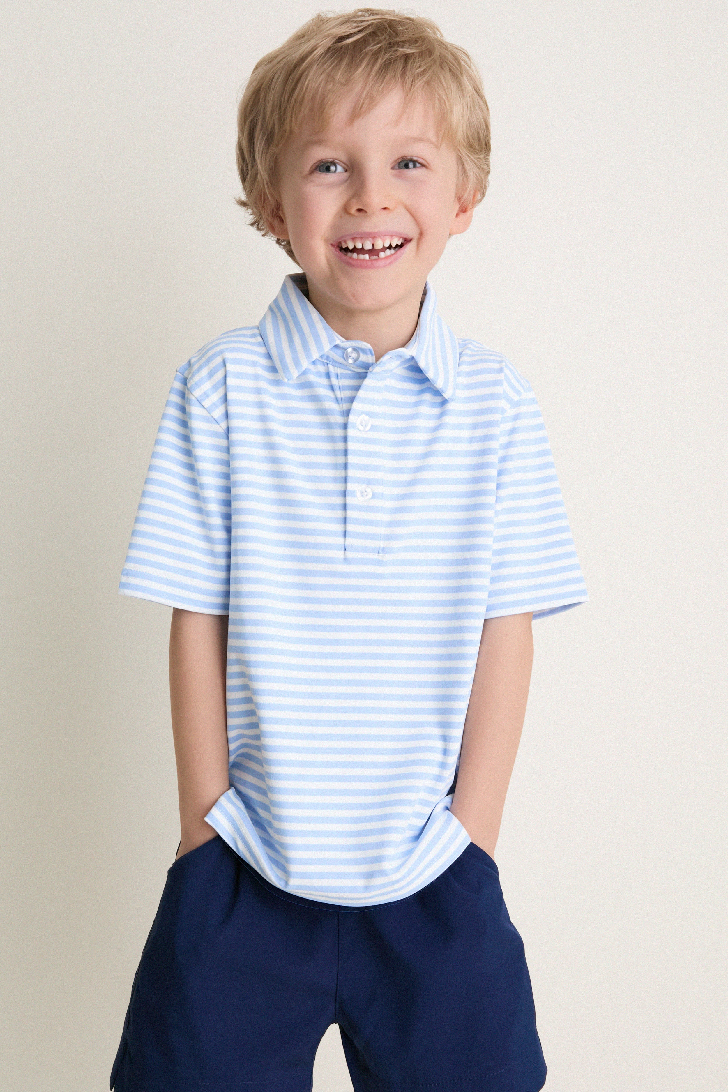 Bachelor's Blue and White Le Club Polo