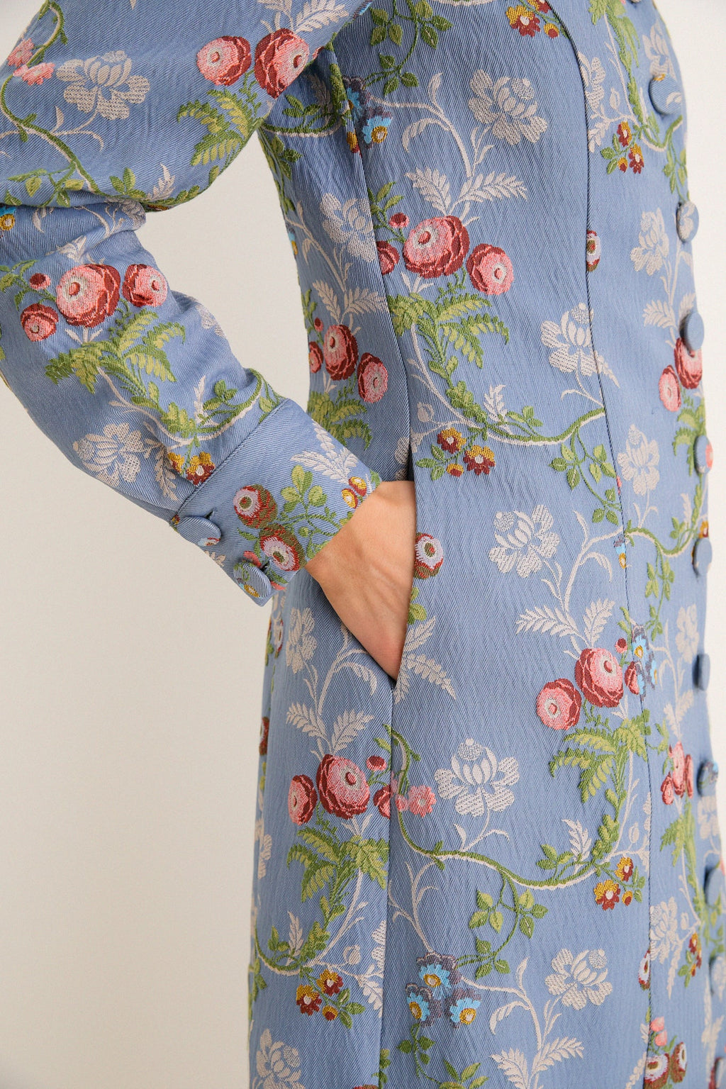 Trellis Bloom Jacquard Cambridge Coat Dress