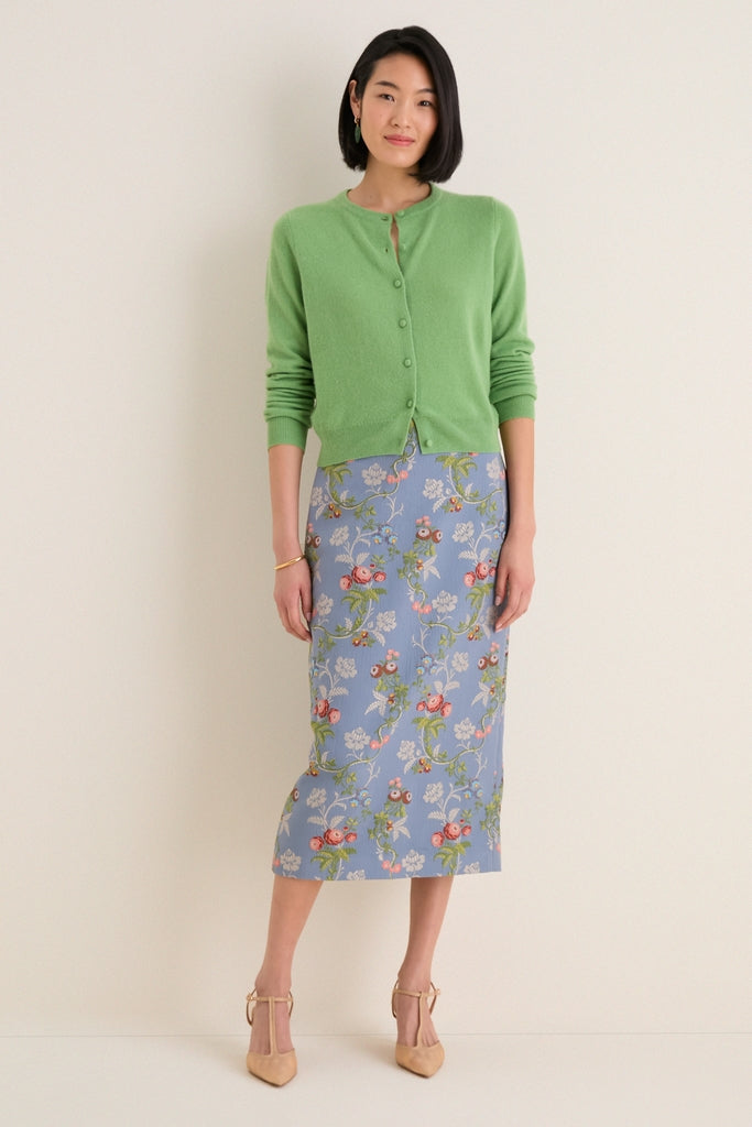 Pistachio Cashmere Riley Cardigan
