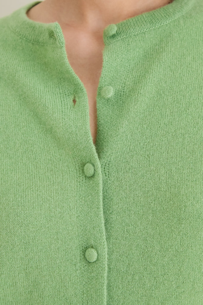 Pistachio Cashmere Riley Cardigan