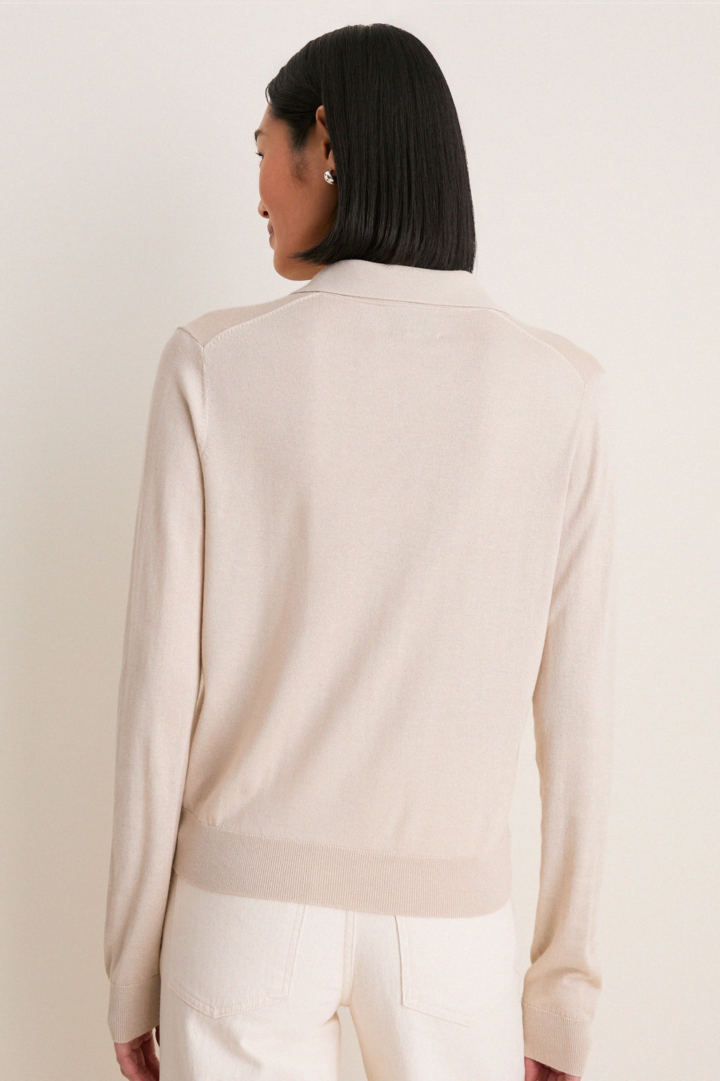 Sandstone Cashmere Silk Theo Polo