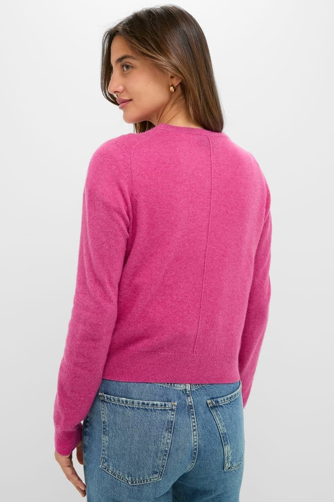 Raspberry Cashmere Riley Cardigan