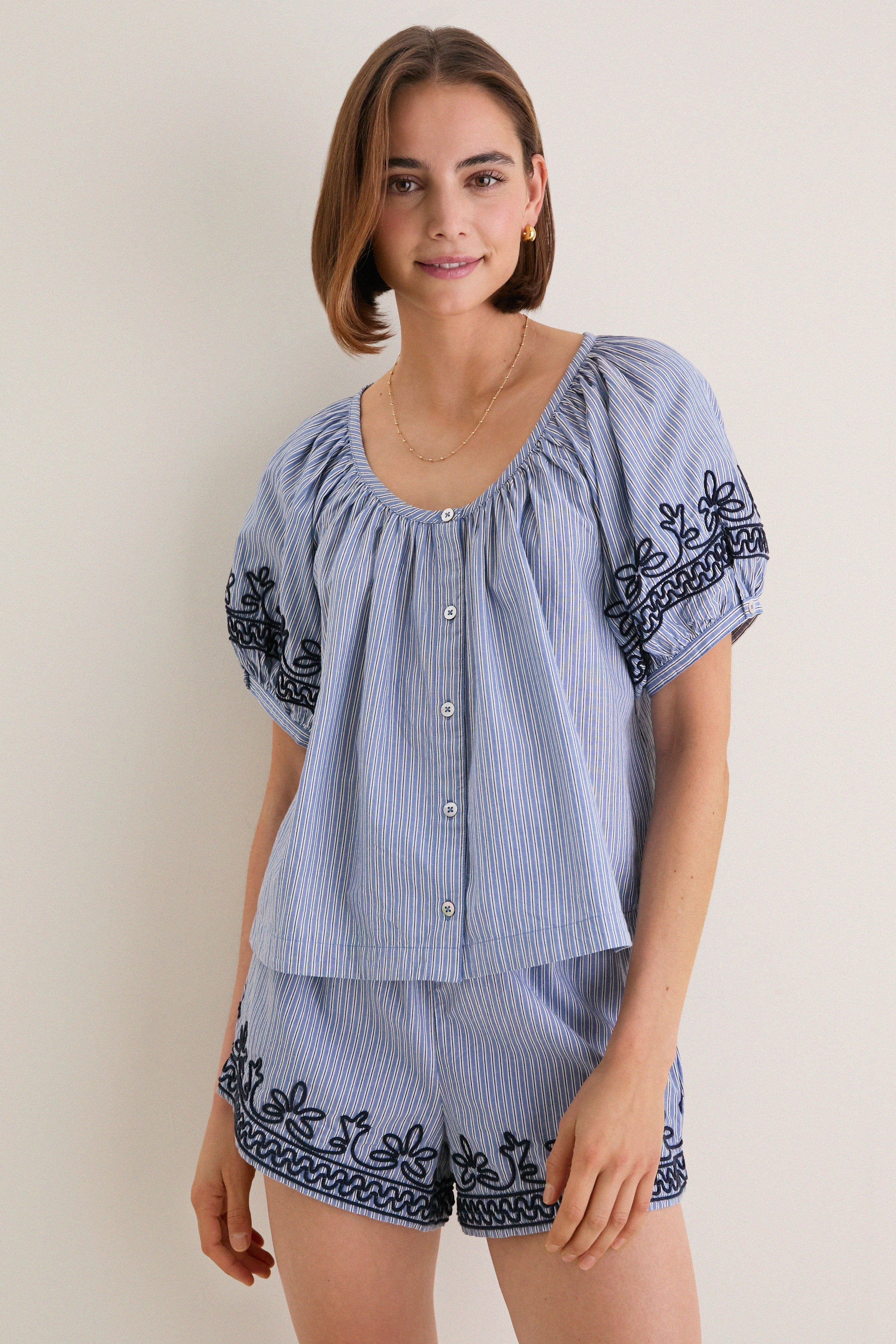 Soutache Embroidered Tully Top