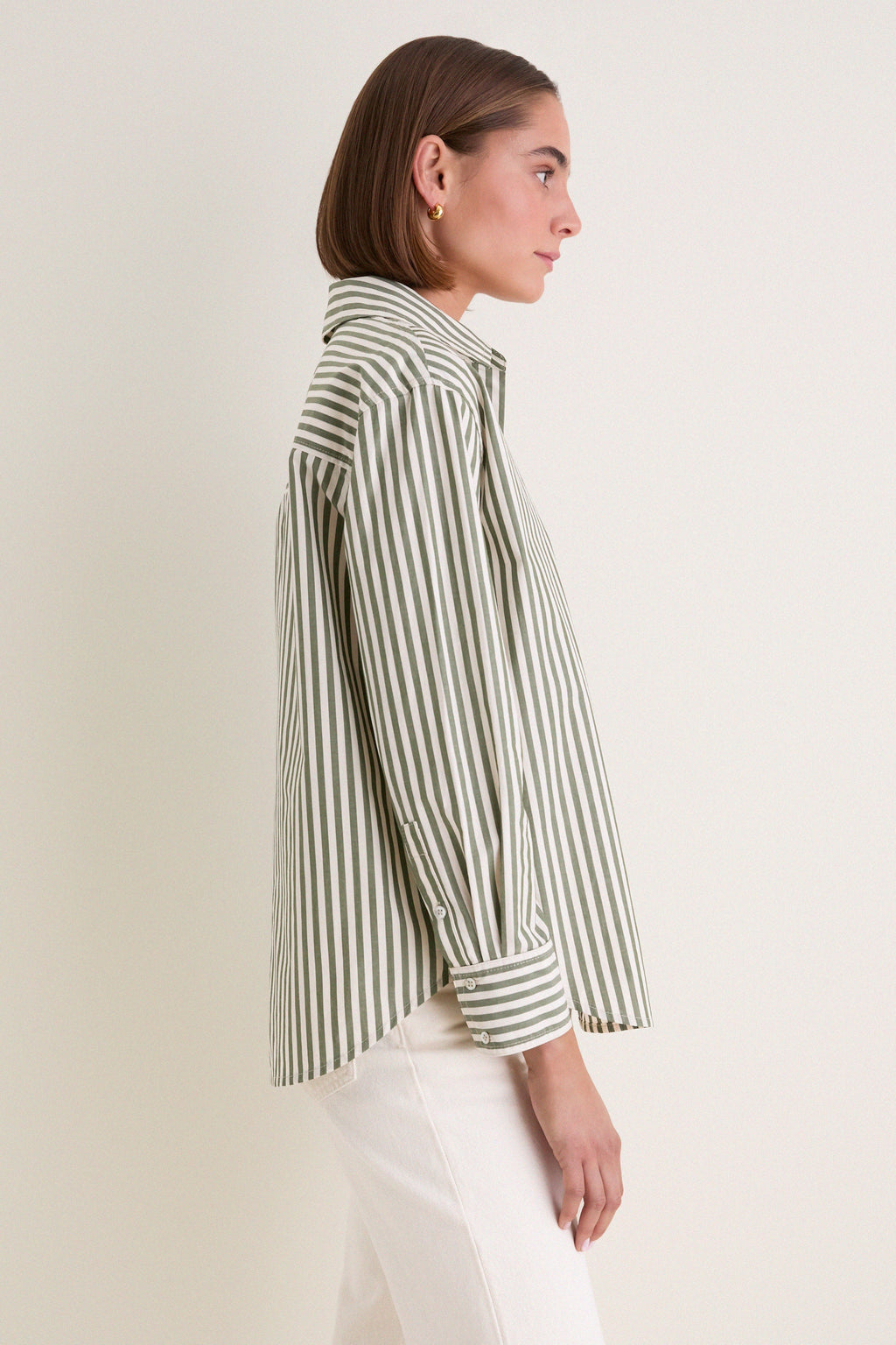 Jardin Stripe Cotton Poplin Nadine Button Down