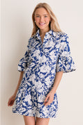 Navy Multi Floral Vera Shirt Dress