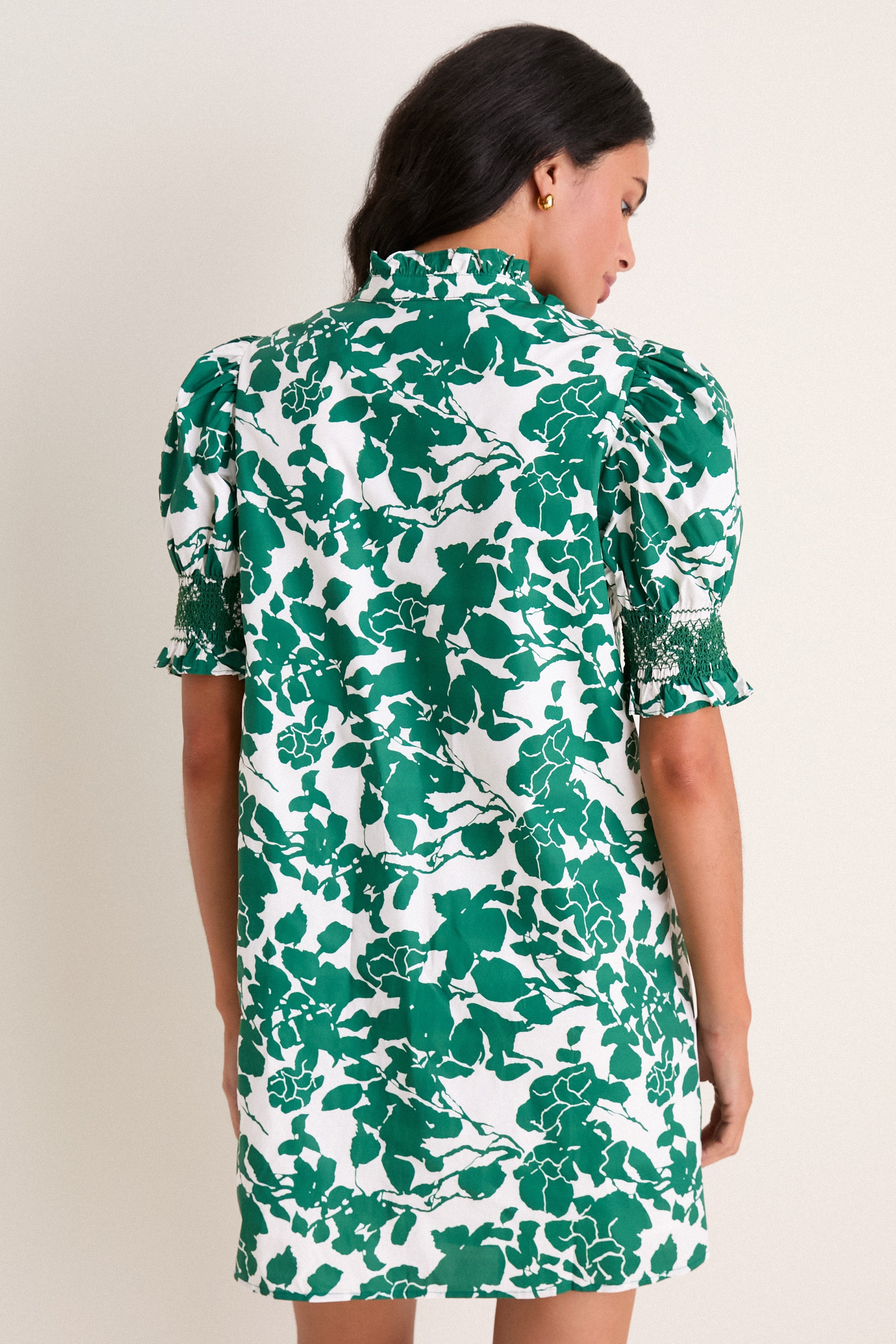 Green Floral Floral Lou Lou Mini Dress