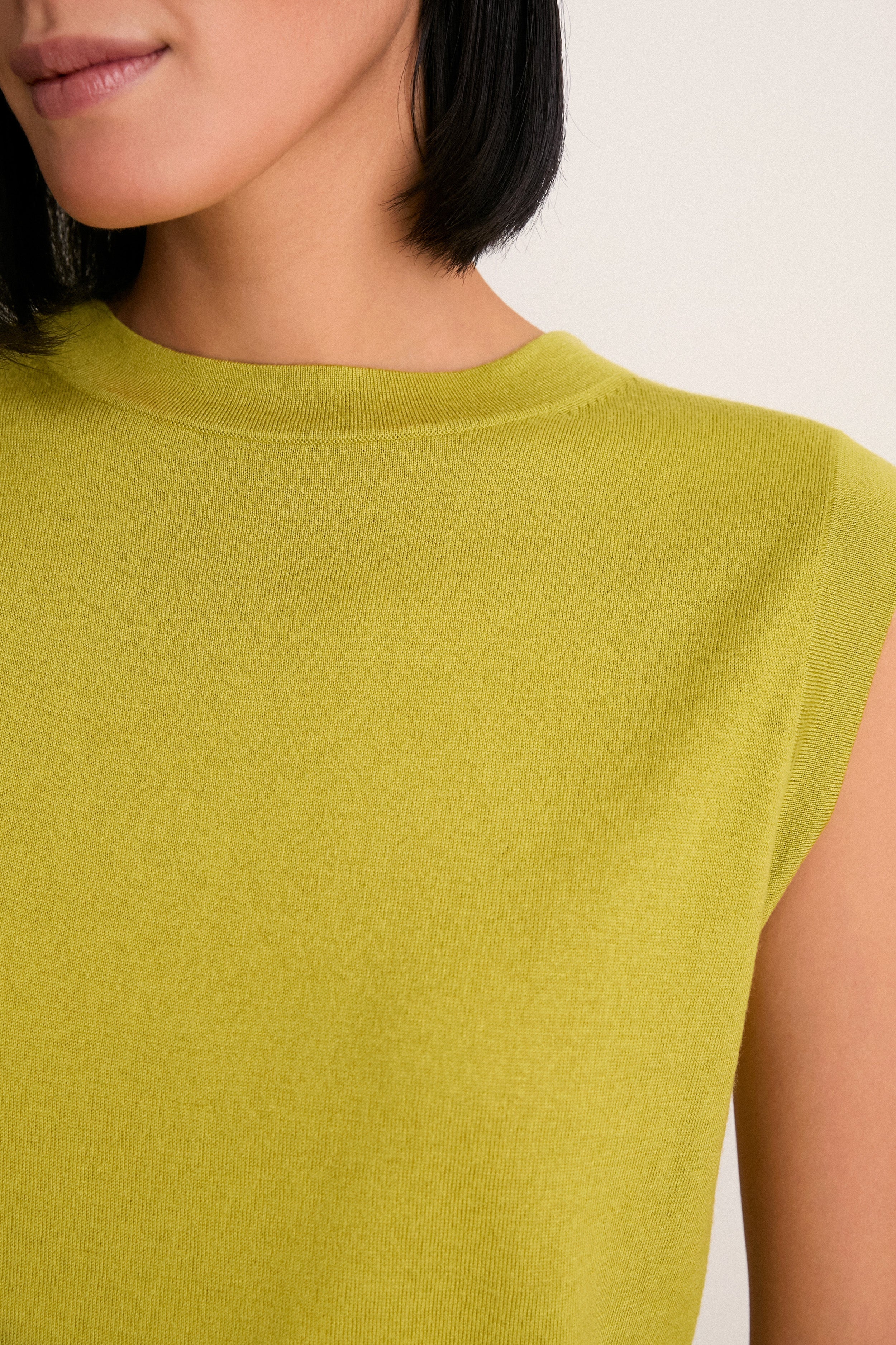 Pear Cashmere Silk Sleeveless Ava Shell