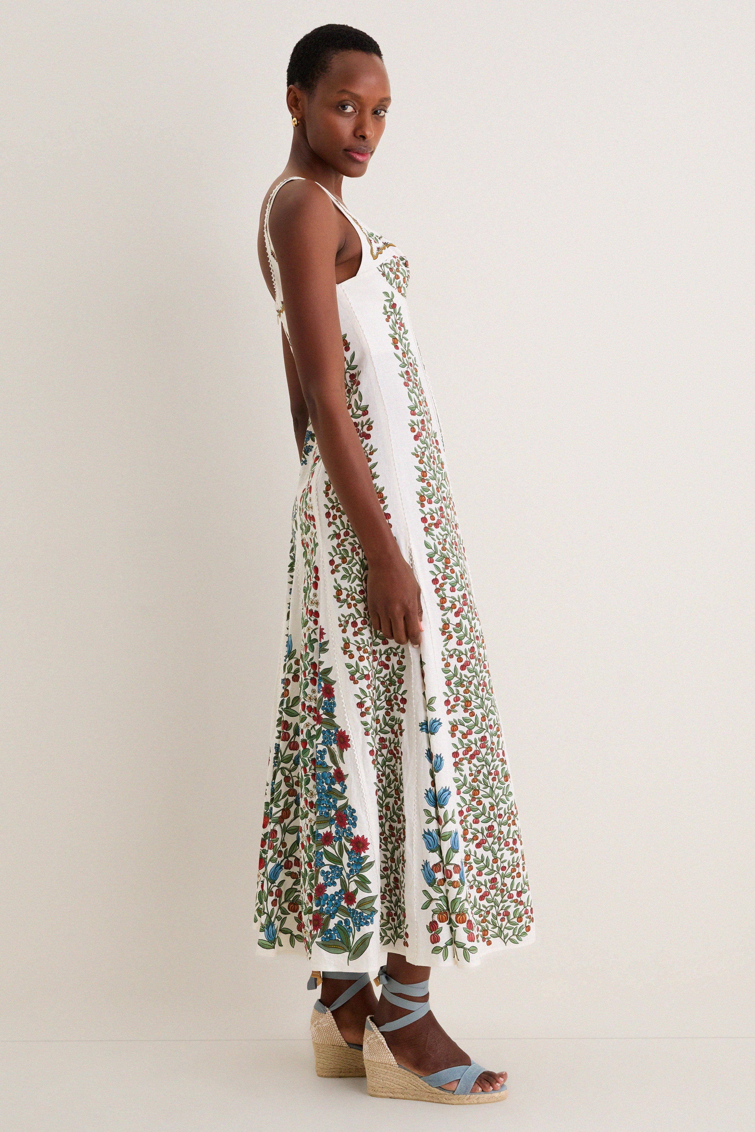 Fruit Beauty Off-White Maxi Dress