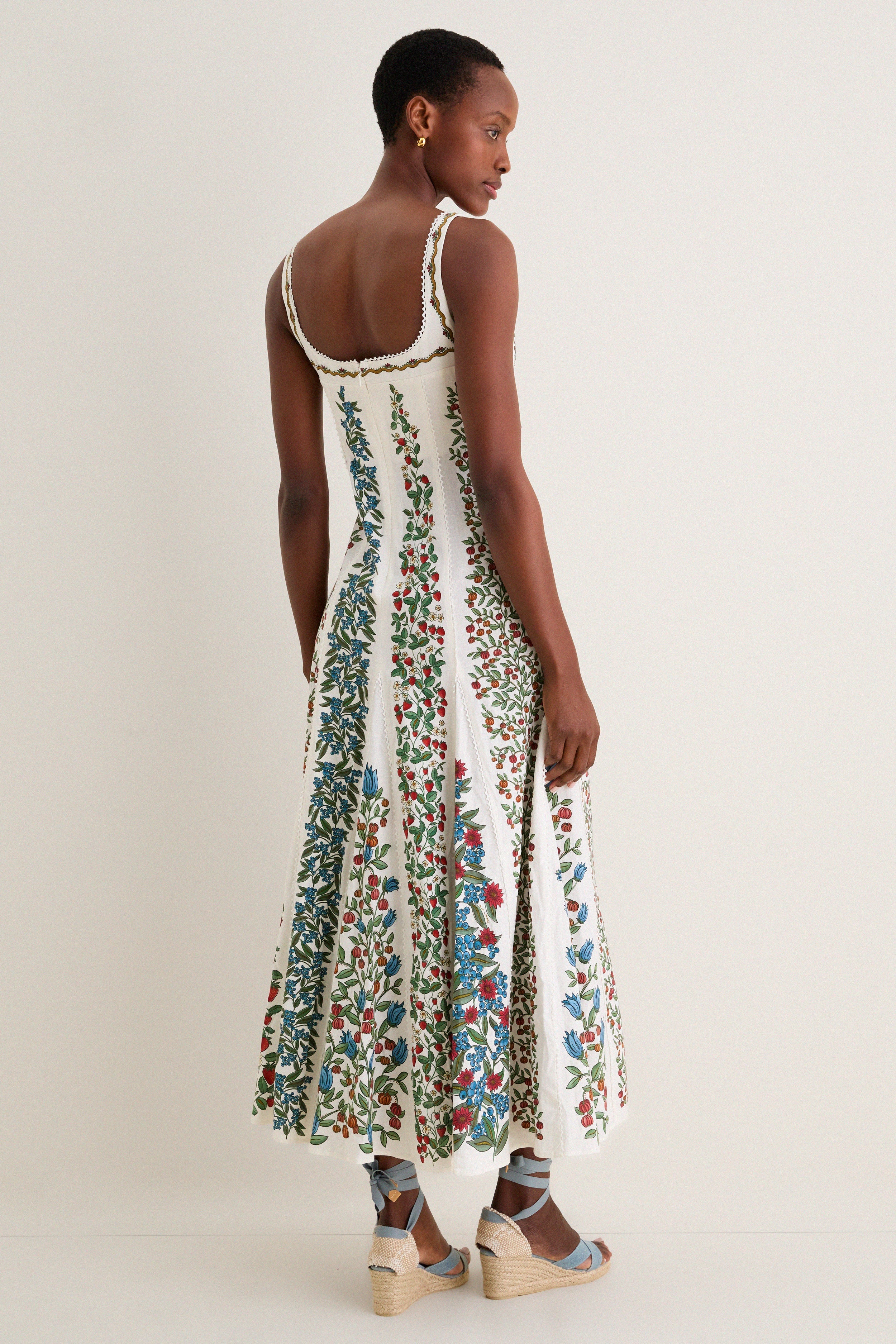Fruit Beauty Off-White Maxi Dress