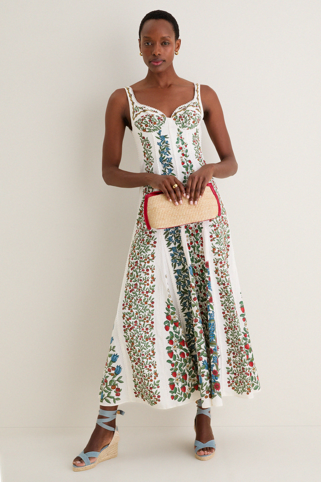Fruit Beauty Off-White Maxi Dress