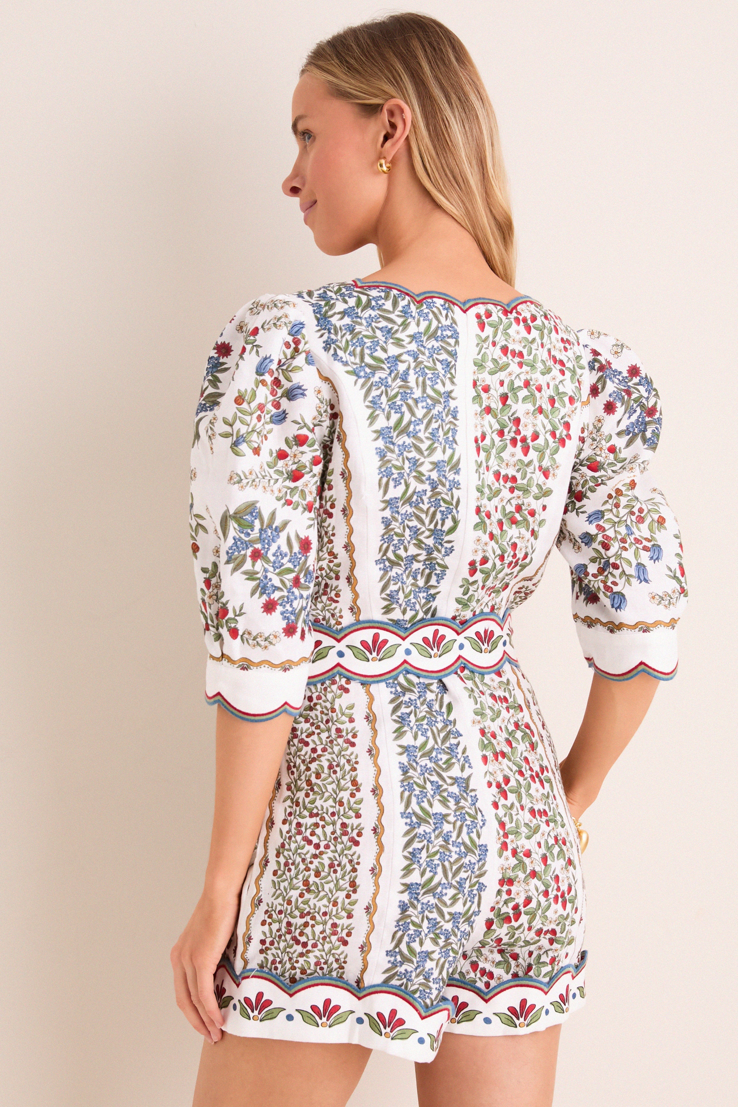 Fruit Beauty Off-White Romper