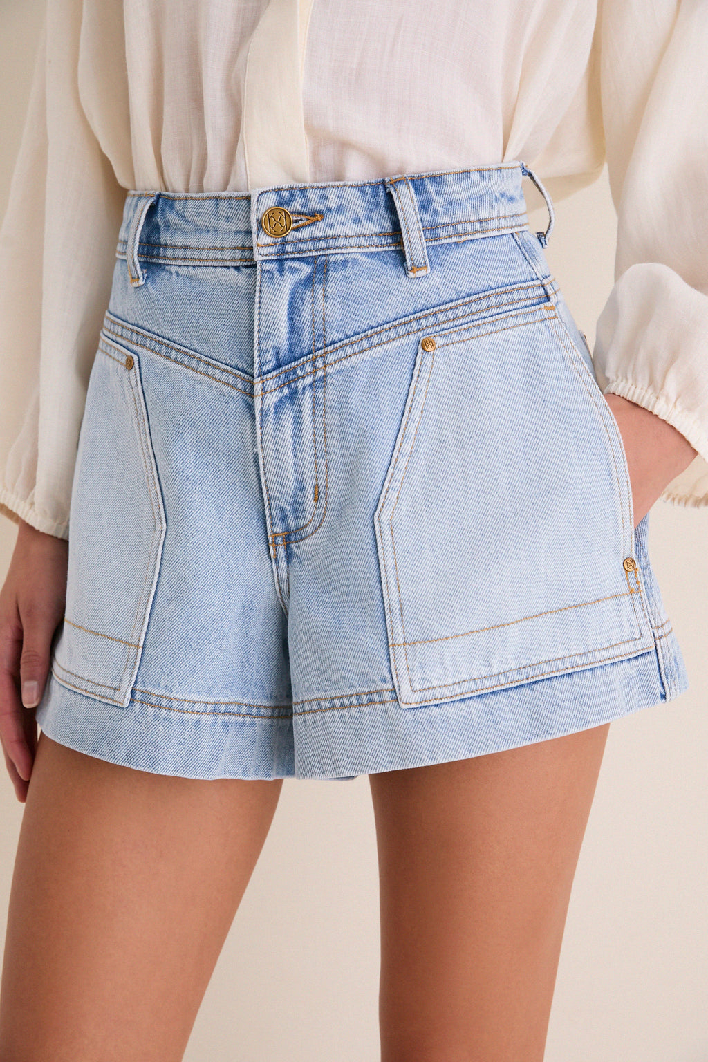 Two Tone Wash Florence Denim Short
