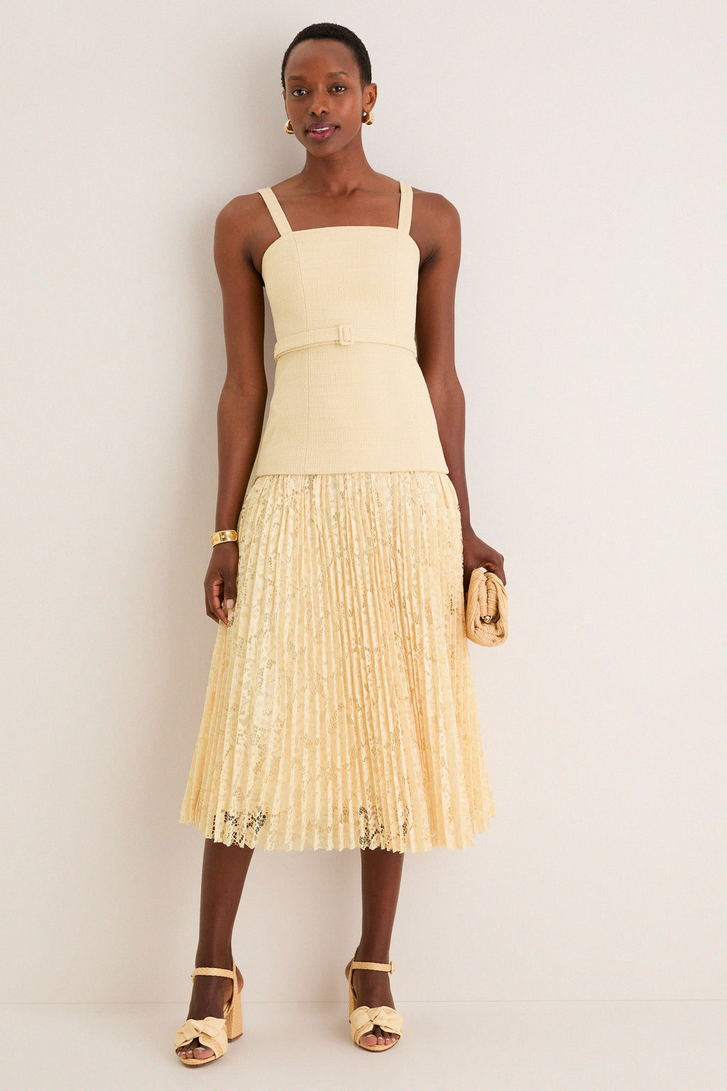 Yellow Caitlin Midi Dress