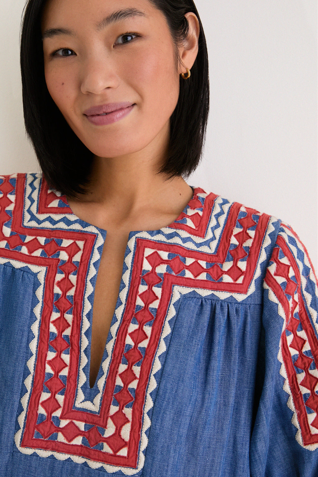 Multi Stina Chambray Mini Dress