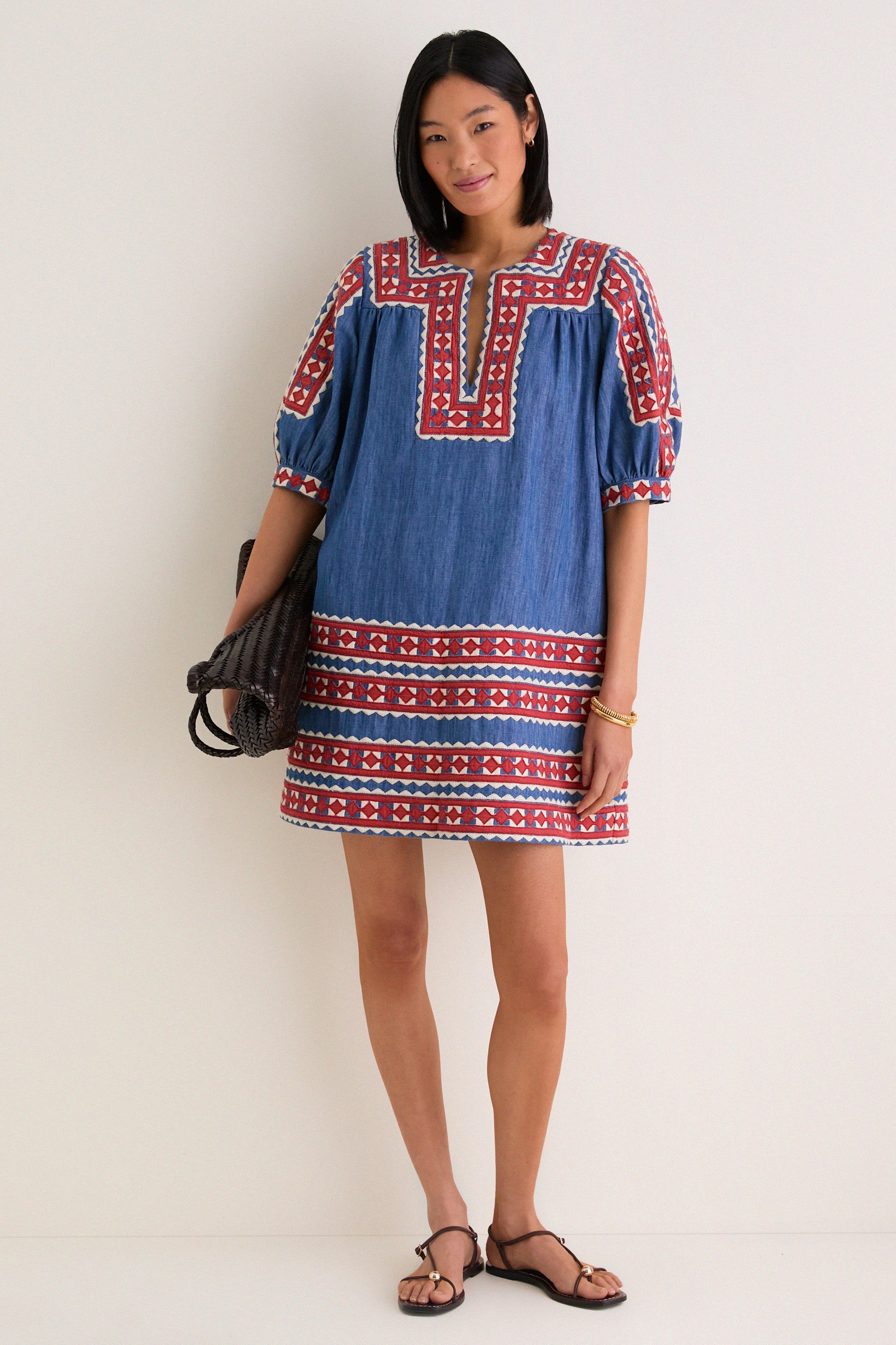 Multi Stina Chambray Mini Dress