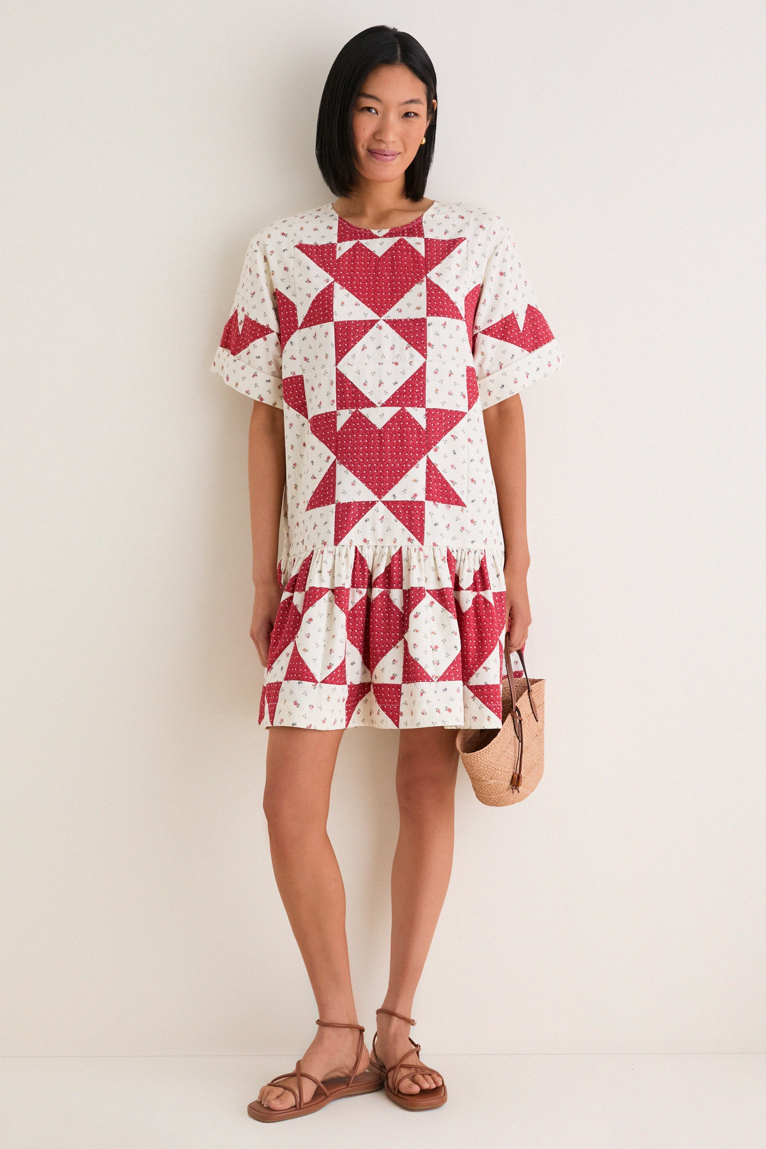 Multi Dorothy Patchwork T-Shirt Dress