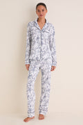 White Pima Cotton Timeless Toile Pajamas
