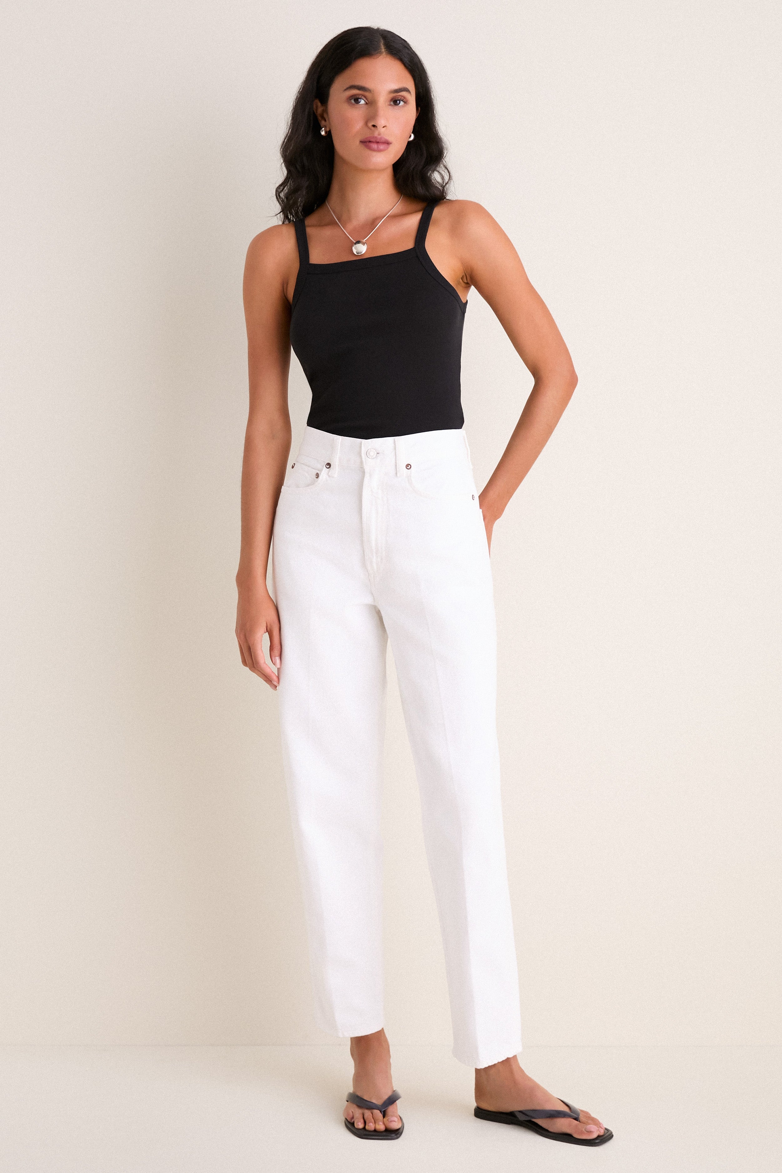 Marshmallow High Rise Vintage Taper 80's Jean