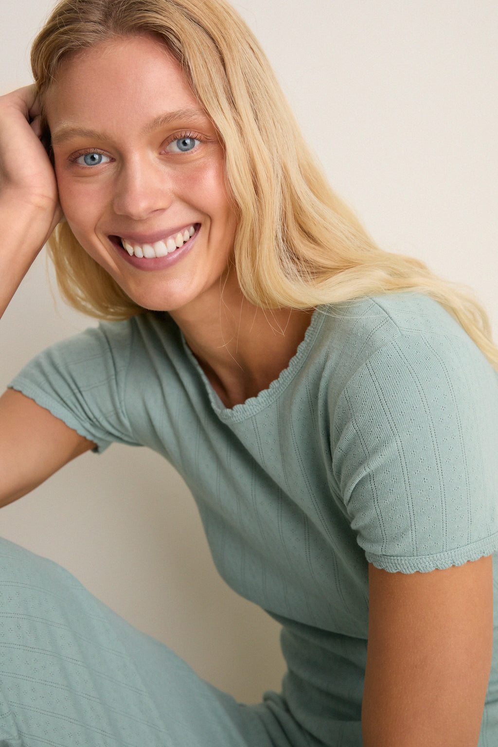 Eucalyptus Slim Fit Pointelle Tee