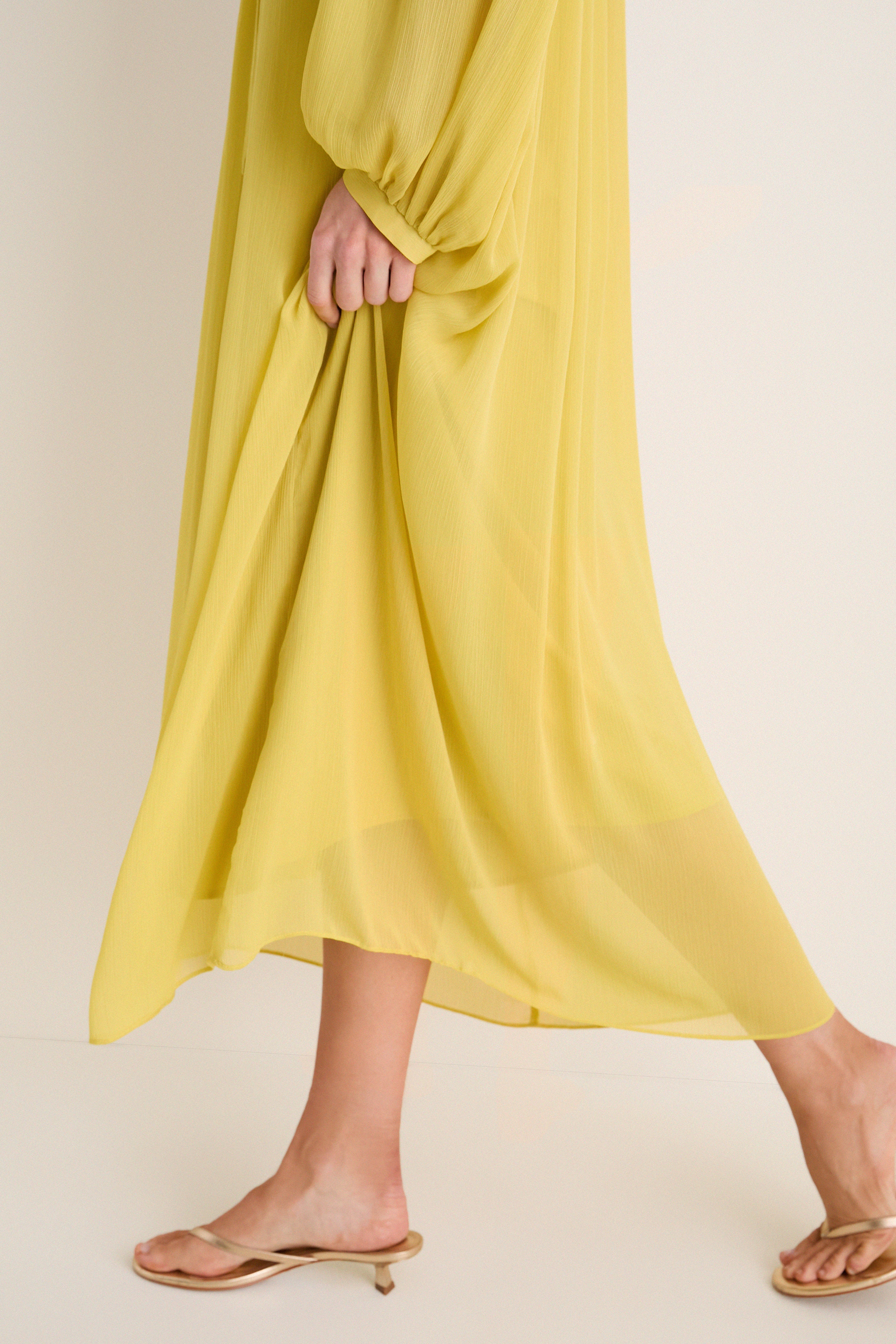 Citron Chiffon Clarisse Caftan