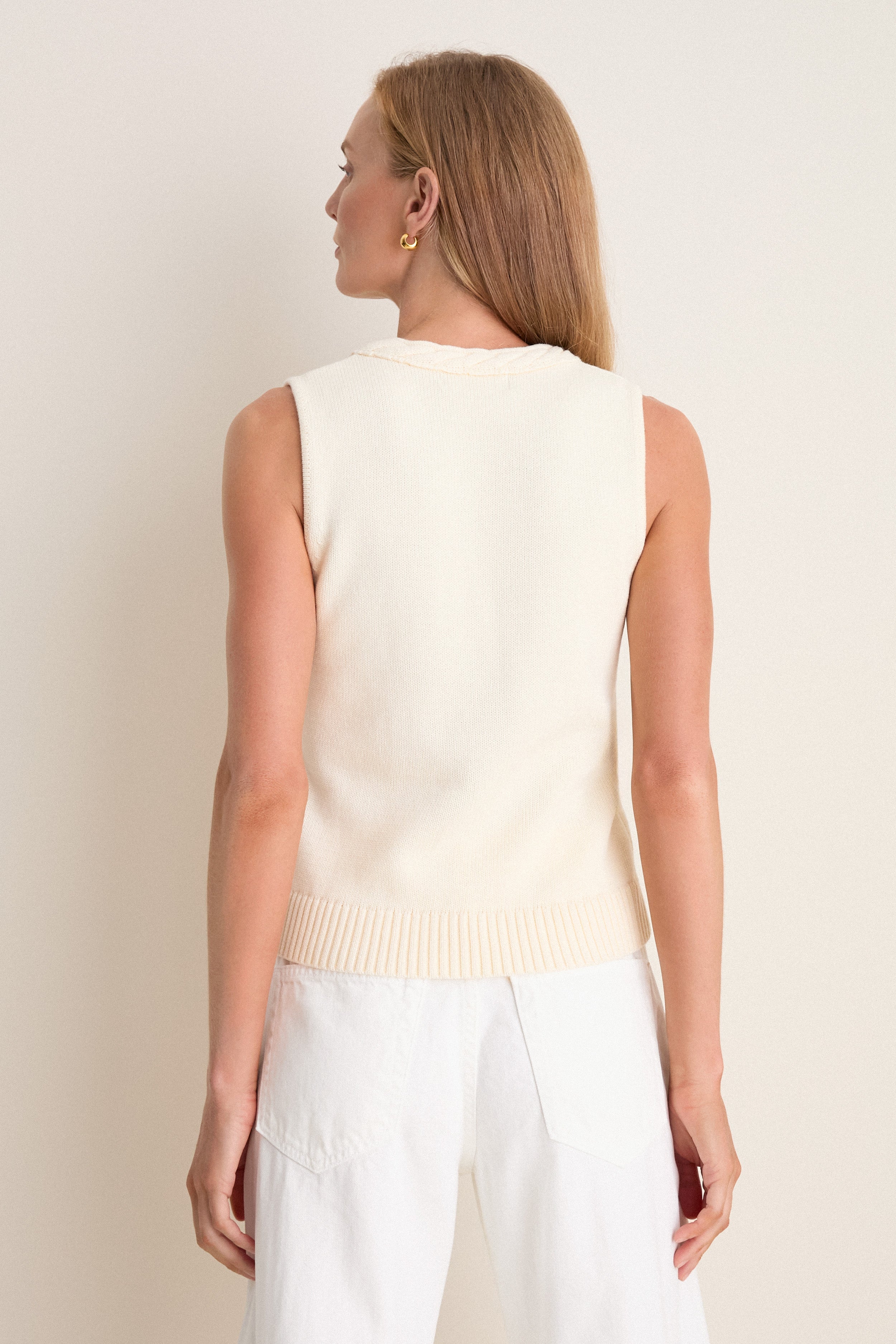Ivory Cotton Rope Mariner Tank