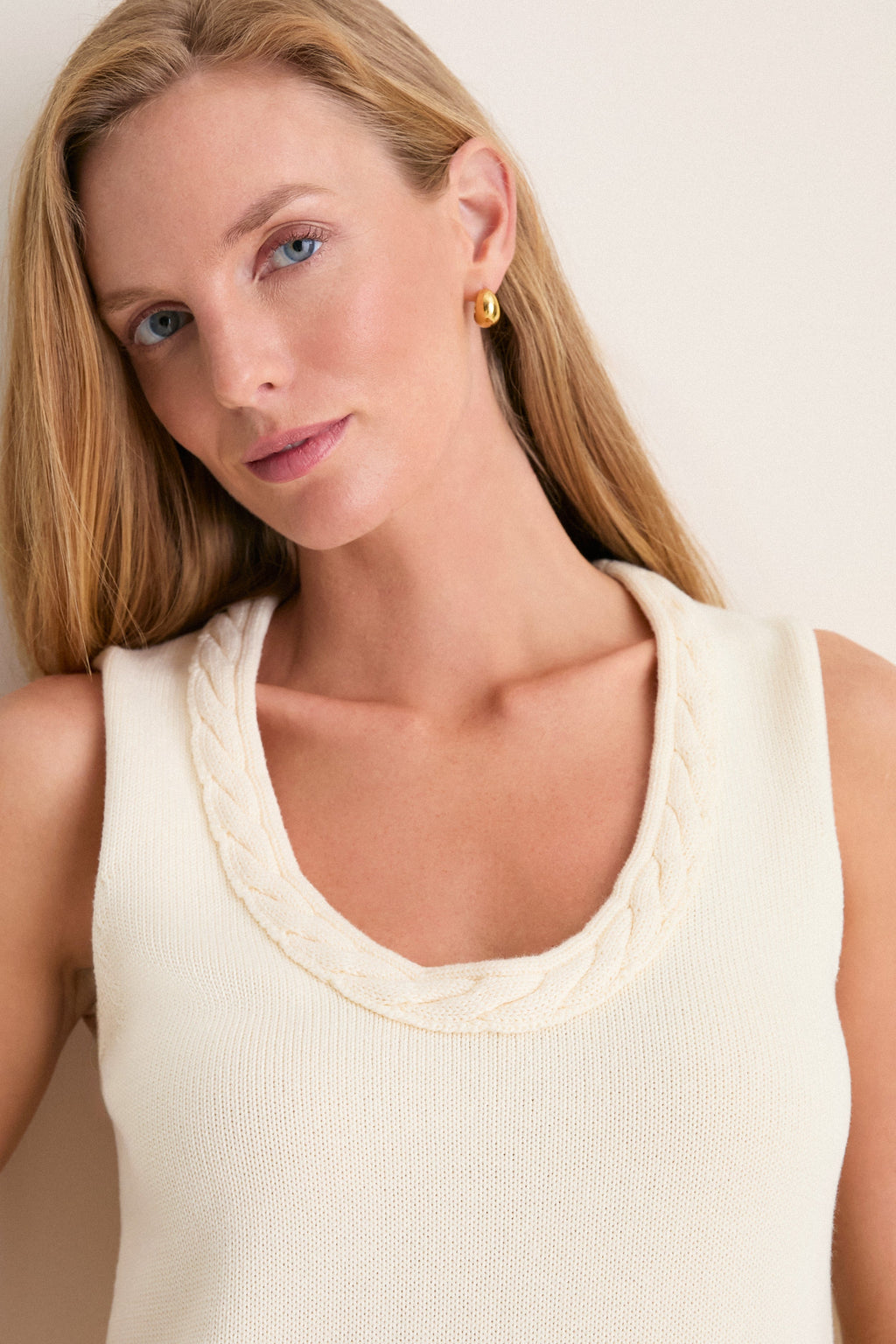 Ivory Cotton Rope Mariner Tank