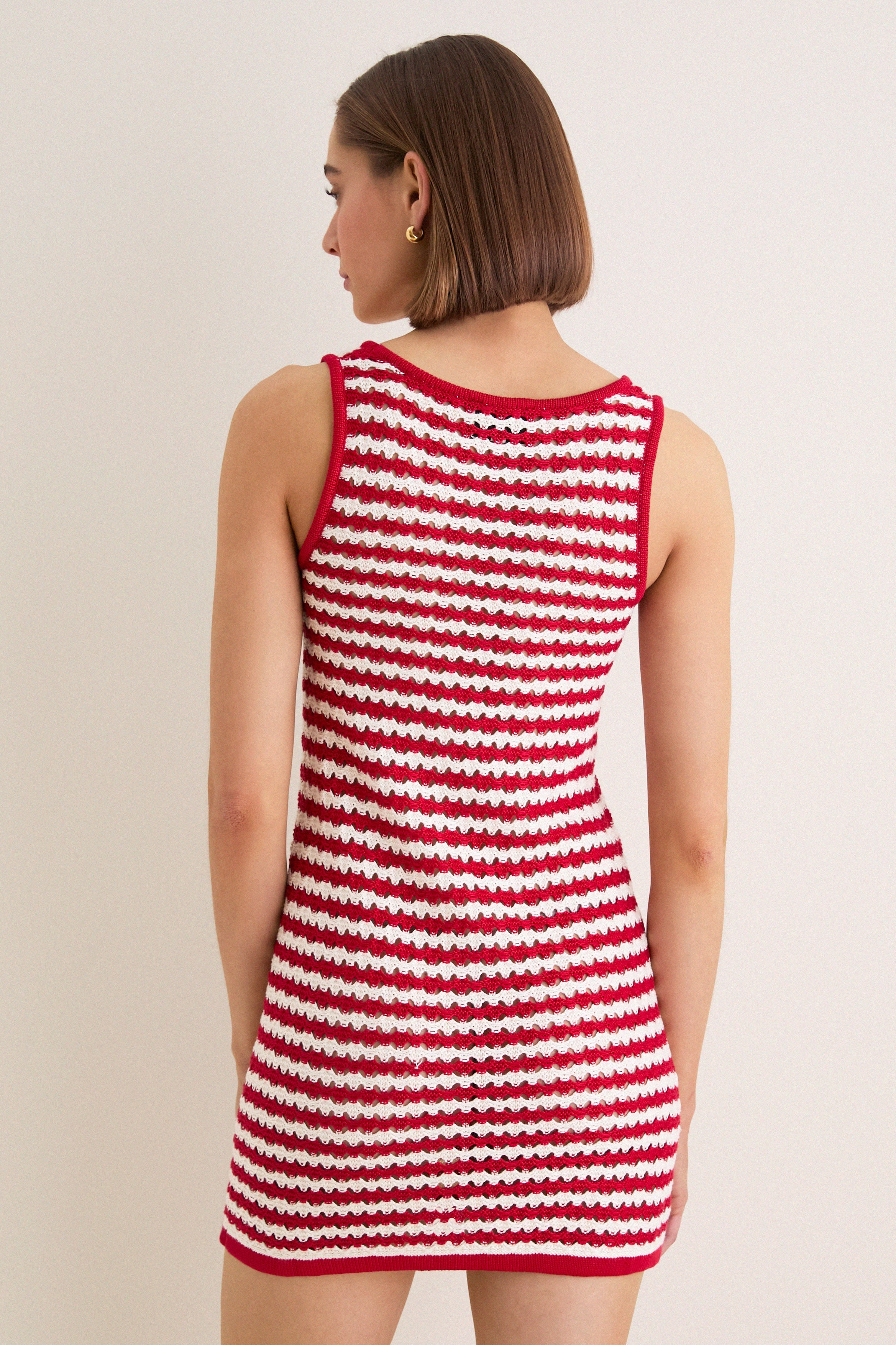 Avenue Stripe Knit Michaels Mini Dress