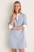 Blue Stripe Seersucker Rohan Shirt Dress