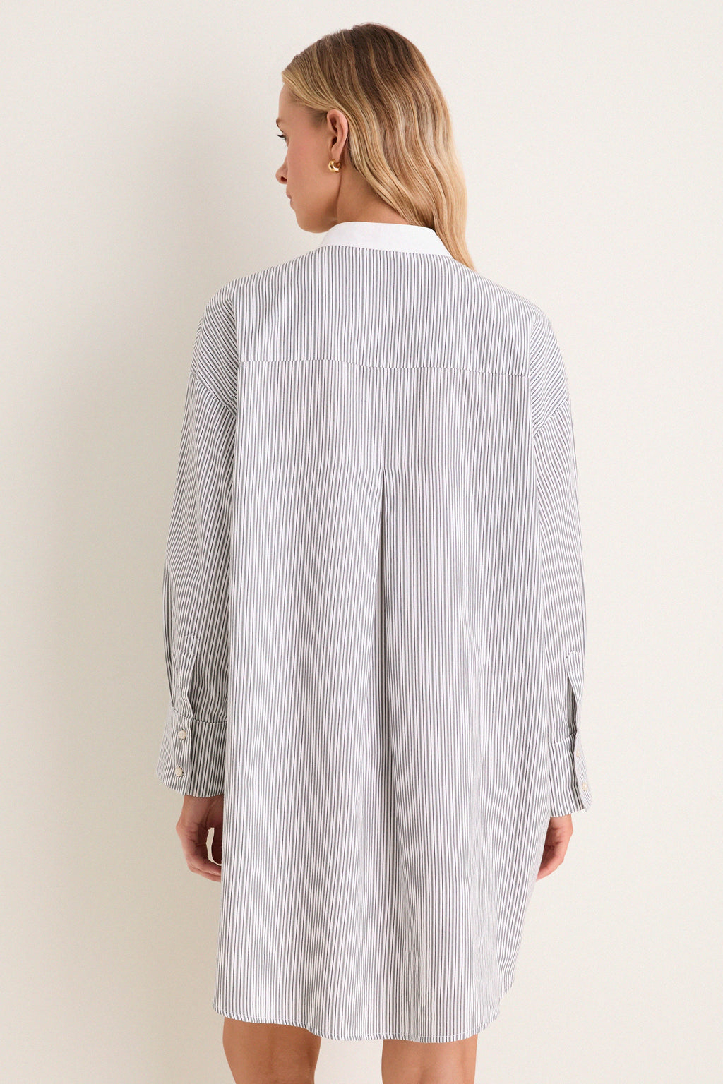 Evergreen Stripe Arlington Shirt Dress