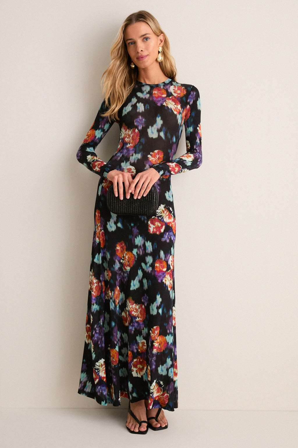 Nocturne Amari Long Sleeve Jersey Dress