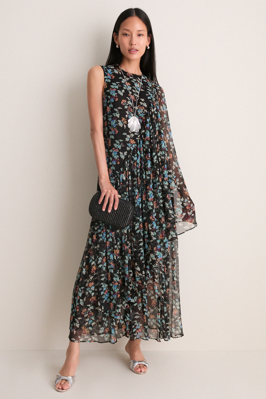 Nightshade Seraphina Silk Draped Dress