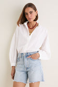 White Shadow Stripe Juliette Button Down