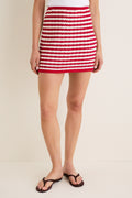 Avenue Stripe Knit Mystic Mini Skirt