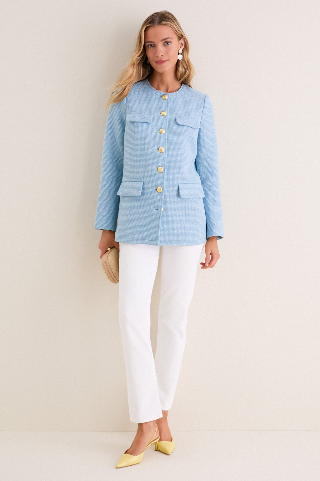 Light Blue Tweed Jennings Jacket