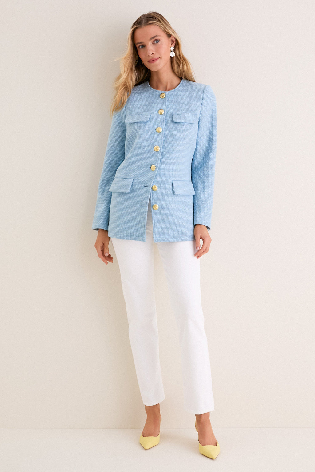 Light Blue Tweed Jennings Jacket