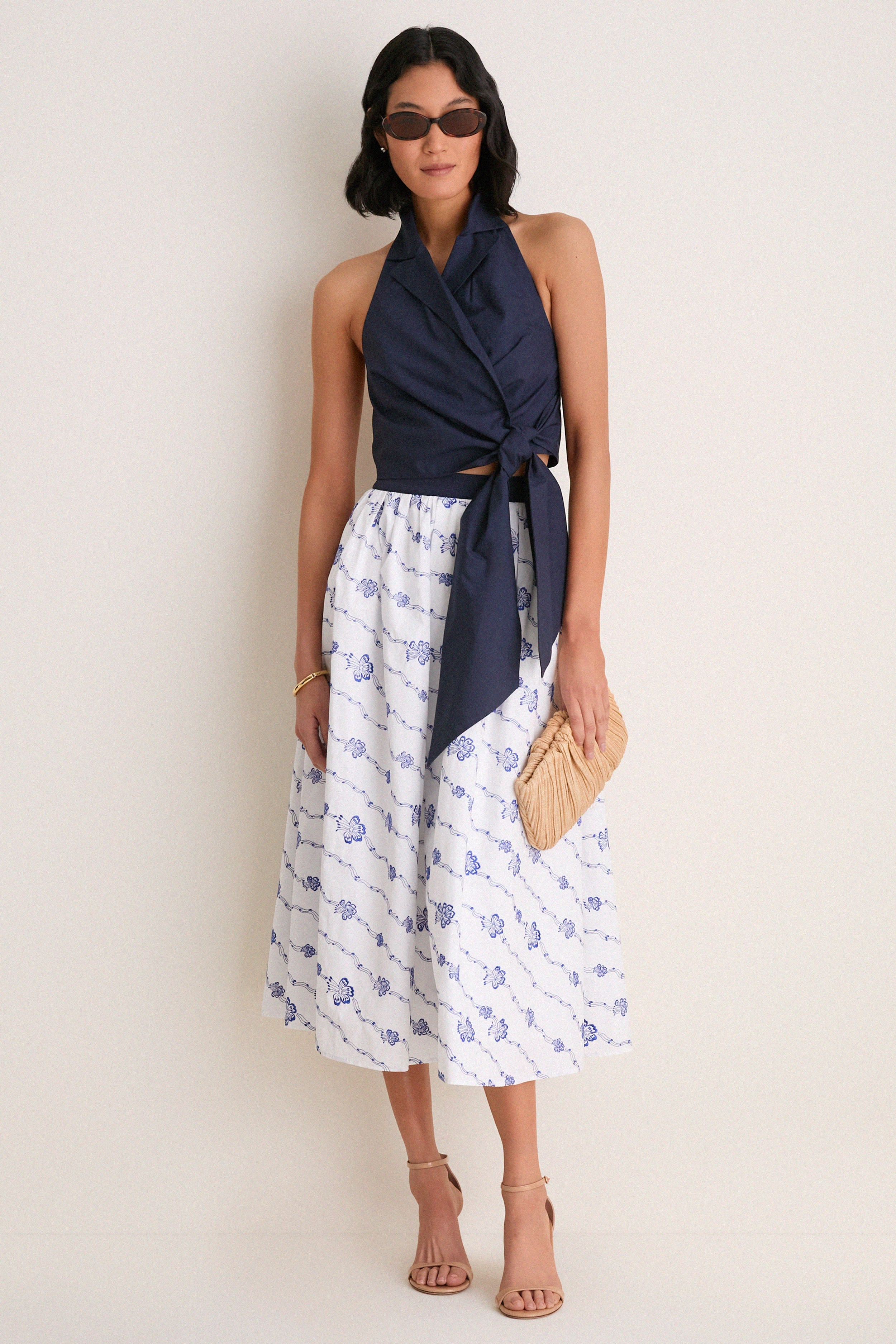 Blue and White Easy Does It Skirt