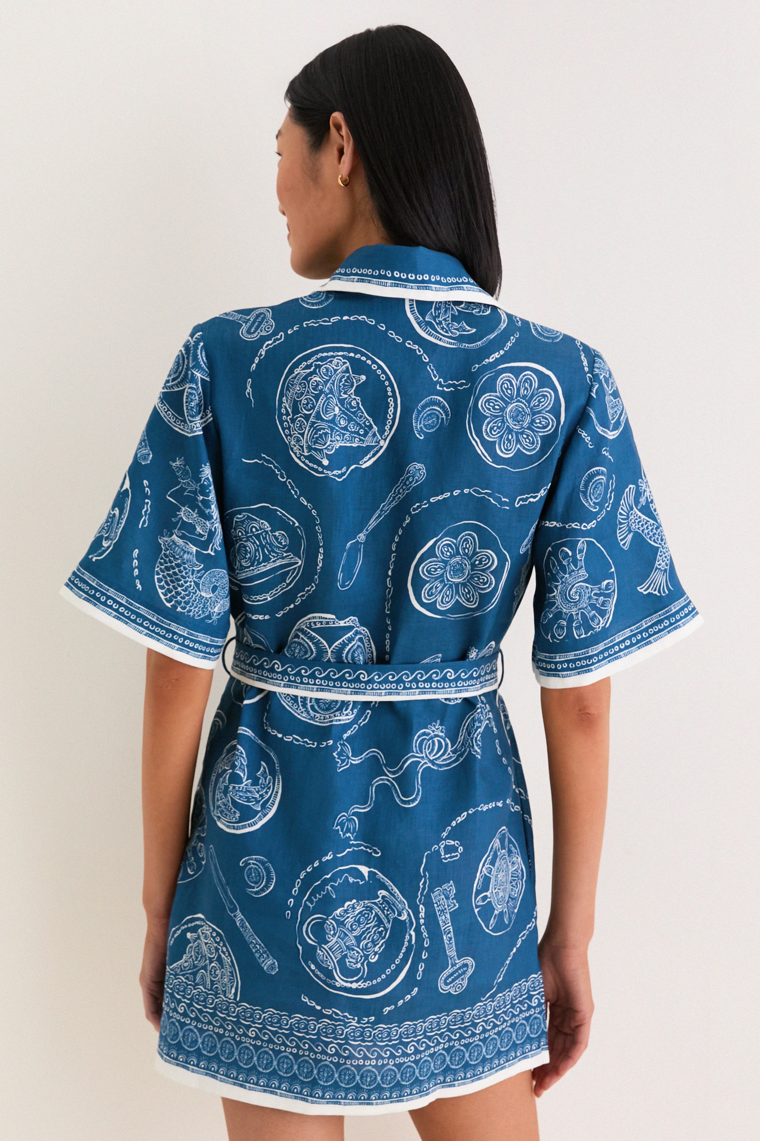 Blue Lucky Mini Dress