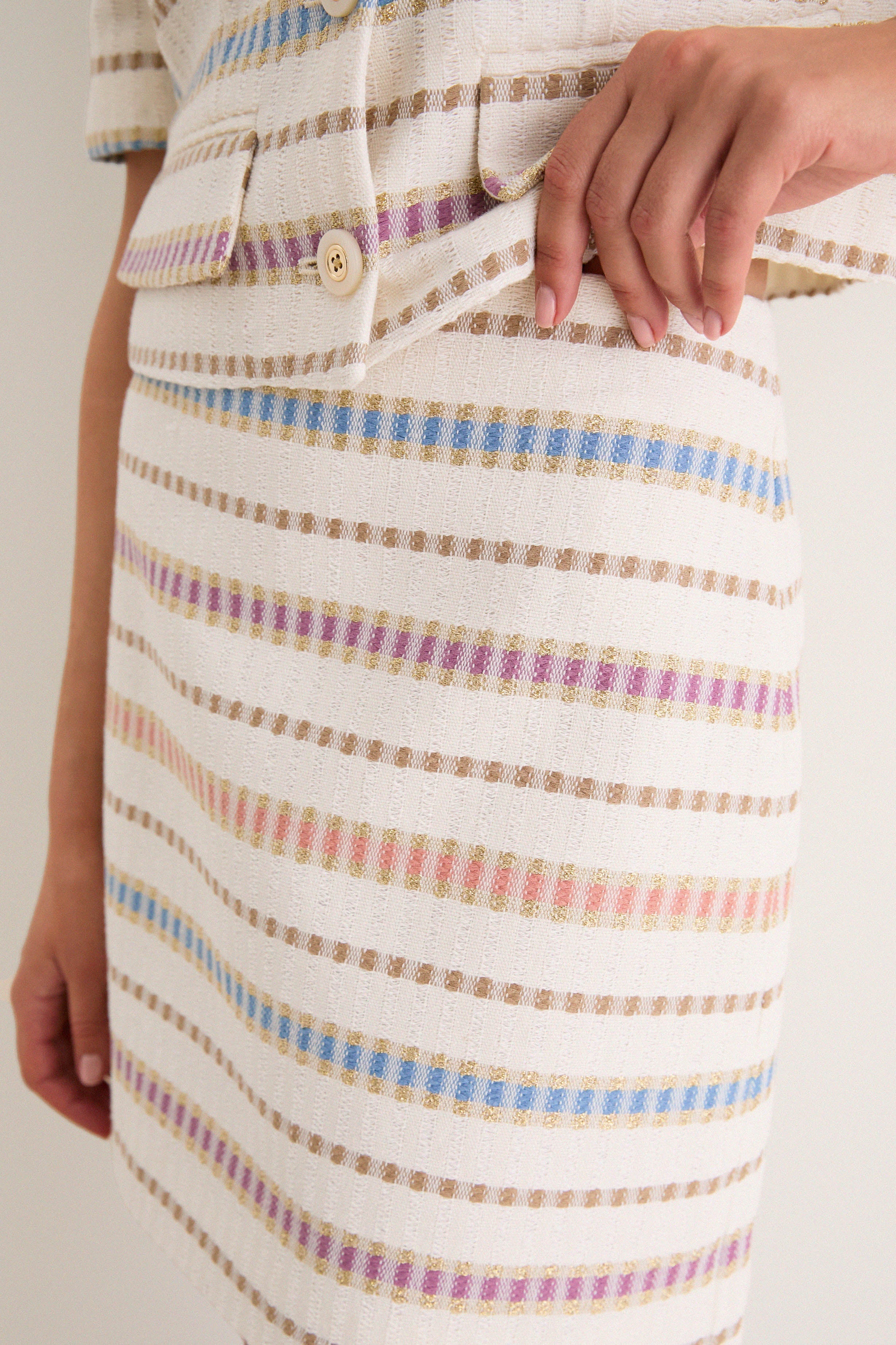 Ecru Multi Ohemia Skirt